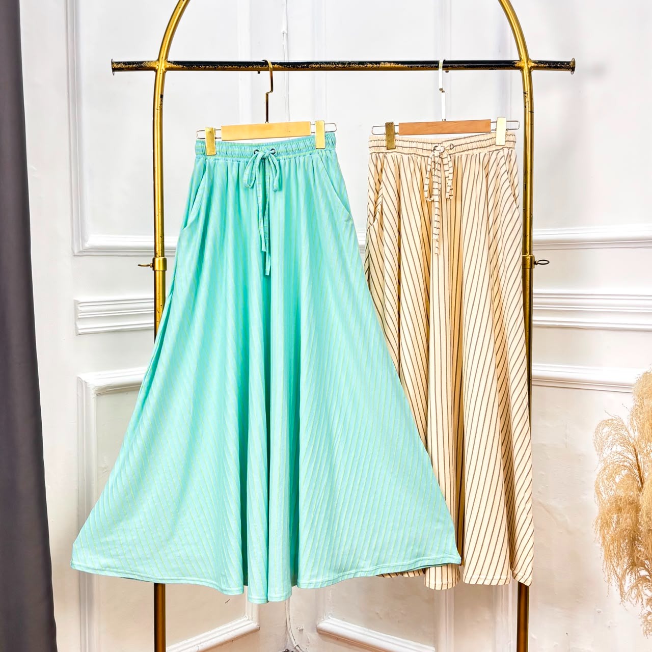 Setelan Tunik Rok dan Kulot Simple Stripes - JV Hasanah Simple Stripes Tunic Stripes
