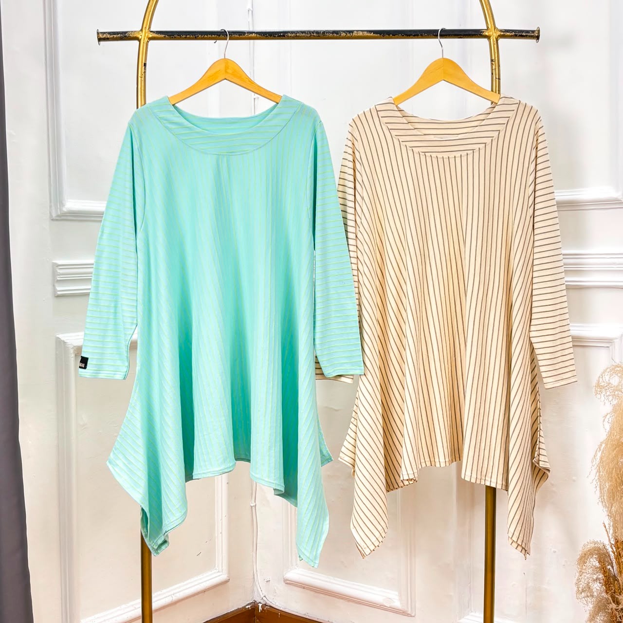 Setelan Tunik Rok dan Kulot Simple Stripes - JV Hasanah Simple Stripes Tunic Stripes