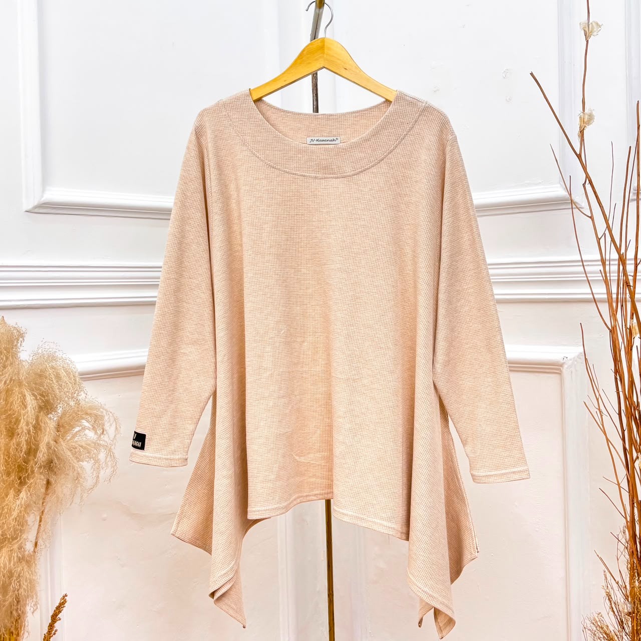 Oneset Simple Waffle - Setelan Celana dan Rok Simple Waffle