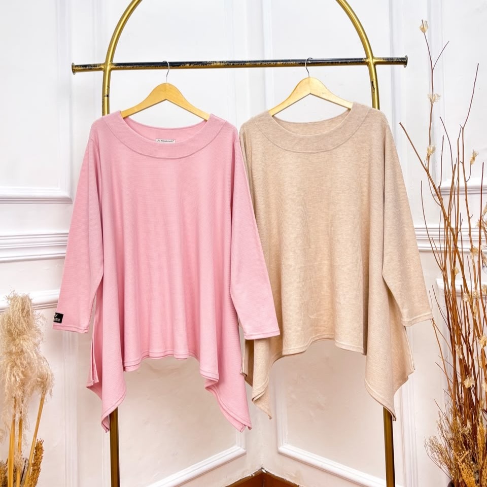 Oneset Simple Waffle - Setelan Celana dan Rok Simple Waffle