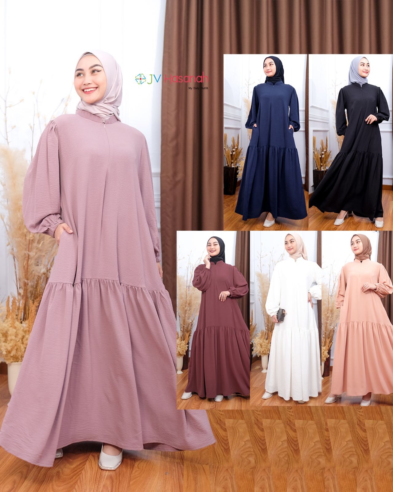 Bianca Ruffle Crinkle Dress - Gamis Susun Crinkle Airflow