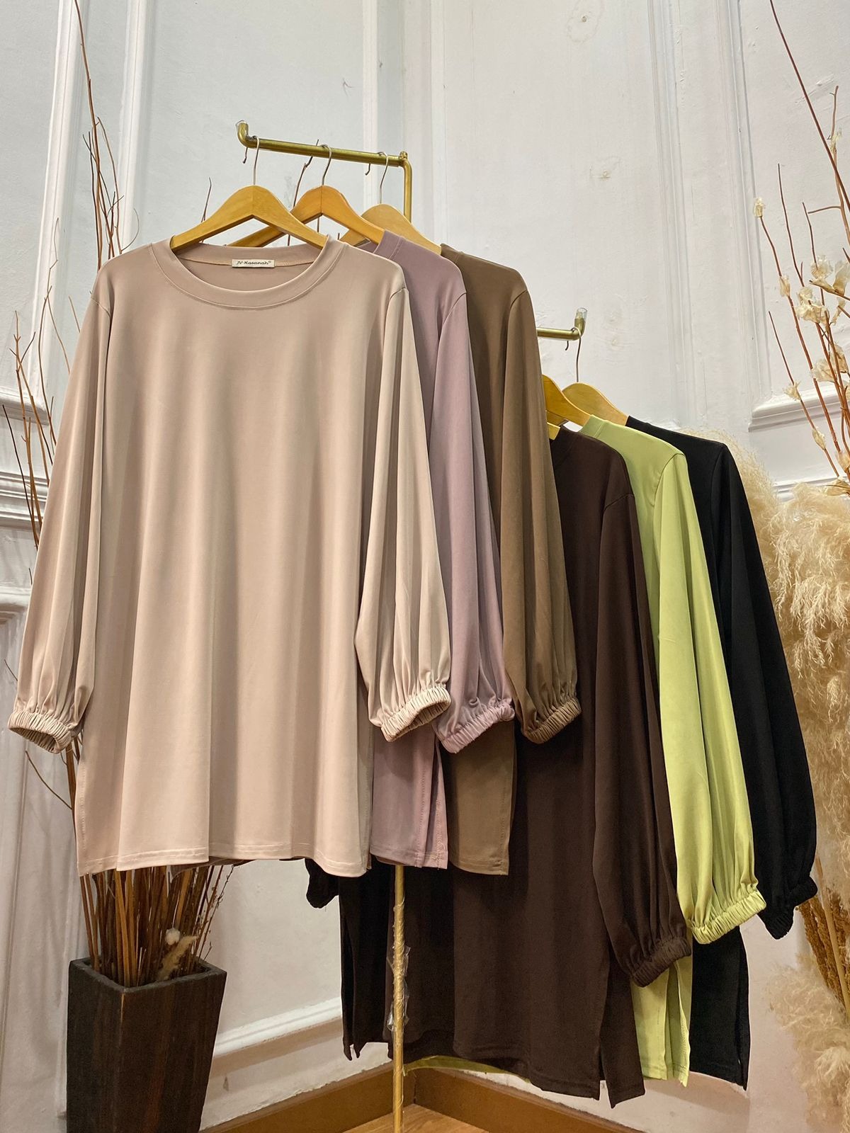 Oneset Skirt Baju Kurung Jersey - Setelan Rok Serut Baju Kurung Jersey Premium Polos Adem