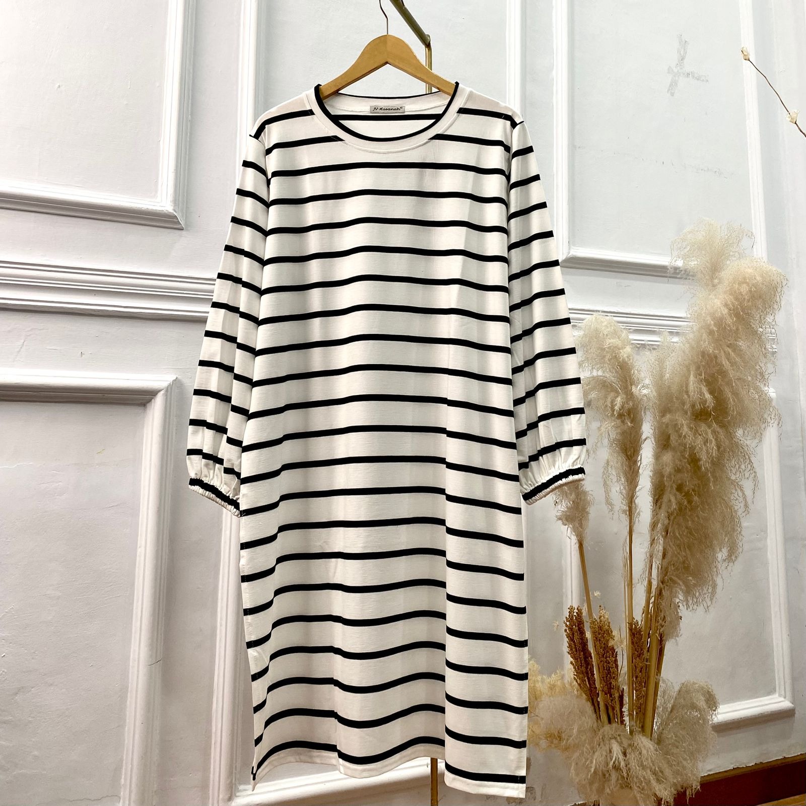 Tunic Kaos Misty Big Stripe - Tunik Kaos Daily Salur Besar