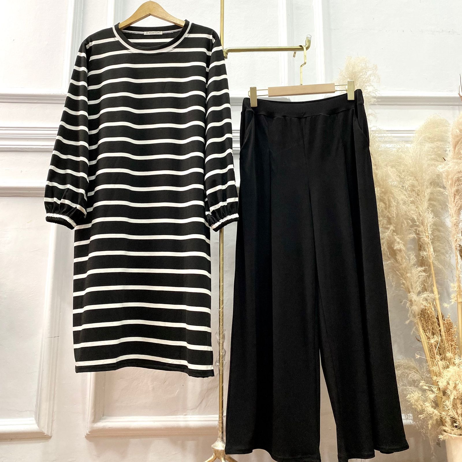 Tunic Kaos Misty Big Stripe - Tunik Kaos Daily Salur Besar