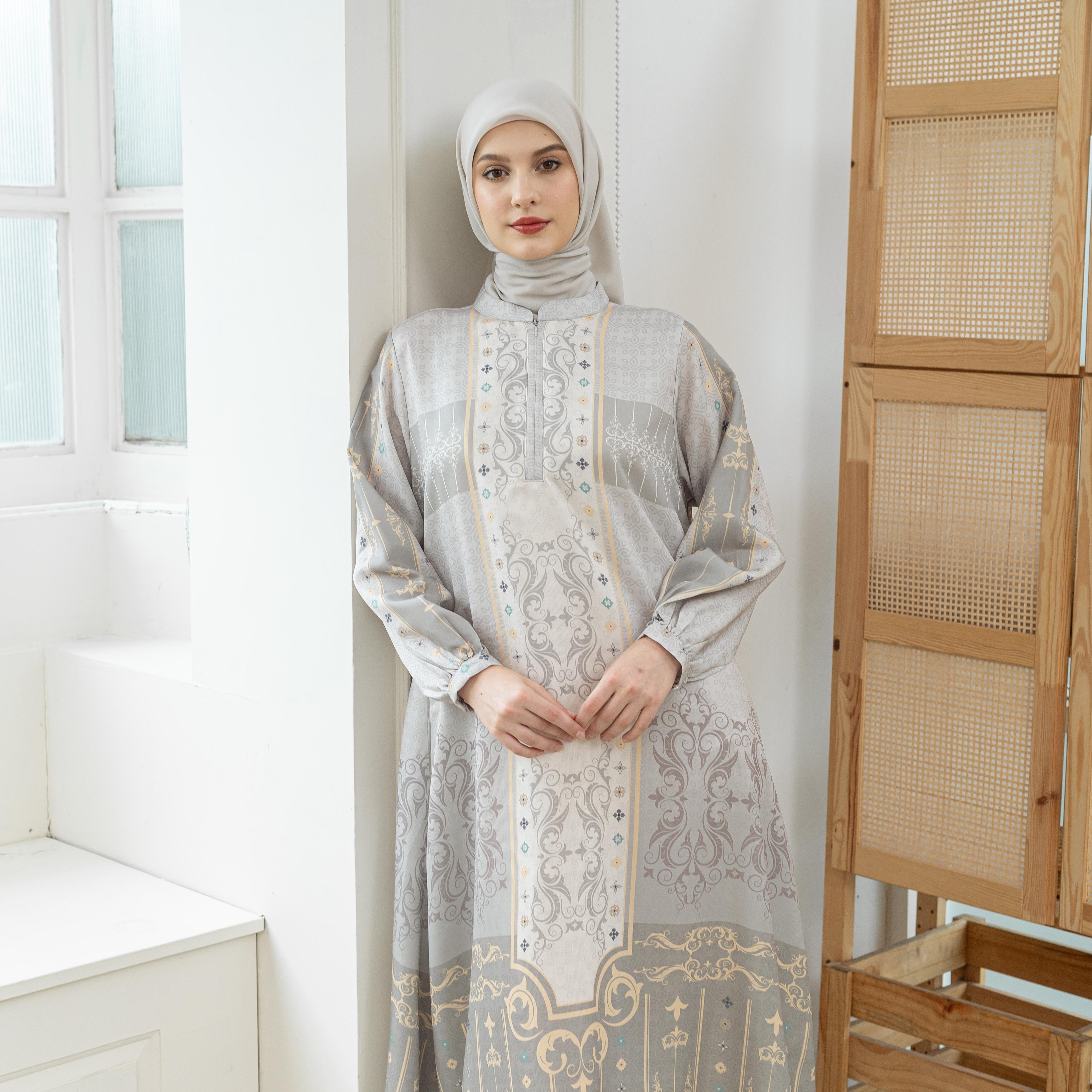 GAMIS FULL PRINT SYAFIRA  EDISI RAYA BY AMEEELA.KL