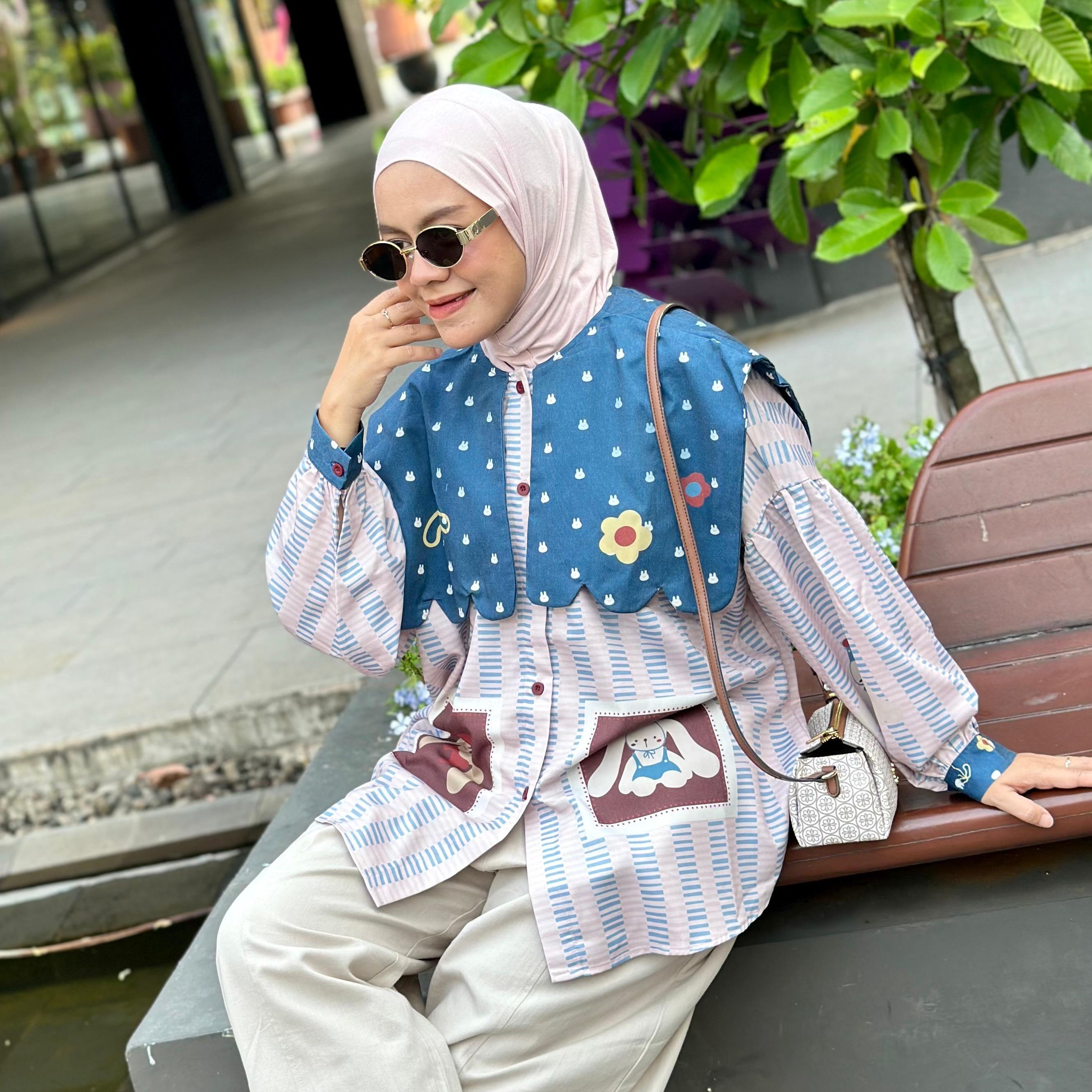 AMEELA. KL BLOUSE FULL PRINT KRAH LUCU MICHE