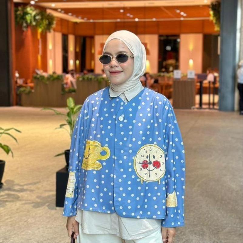 OUTER PRINT POLKA VALERIE LOLY CRAP BY AMEELA.KL
