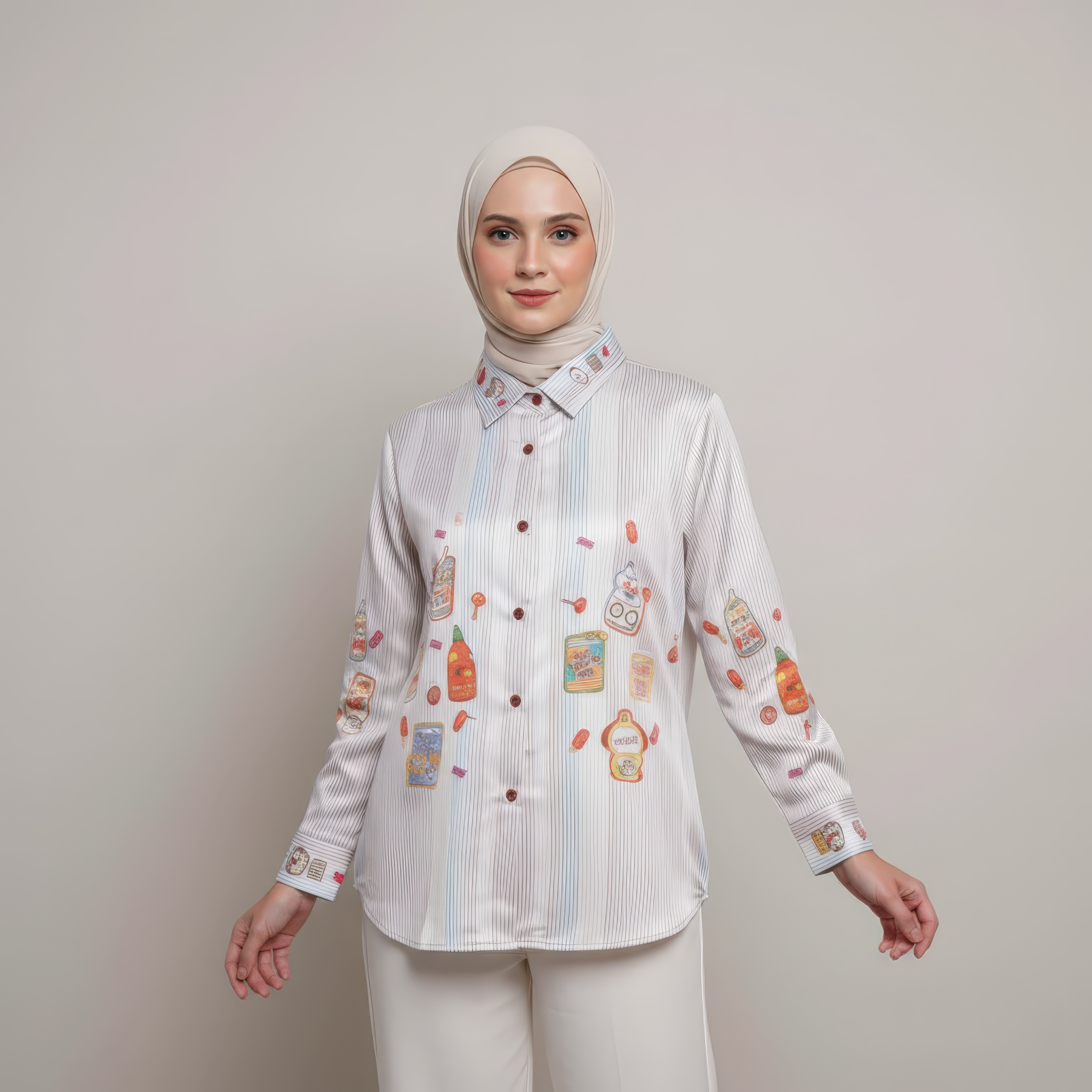 KEMEJA FULL PRINTING CLARA BY AMEELA.KL