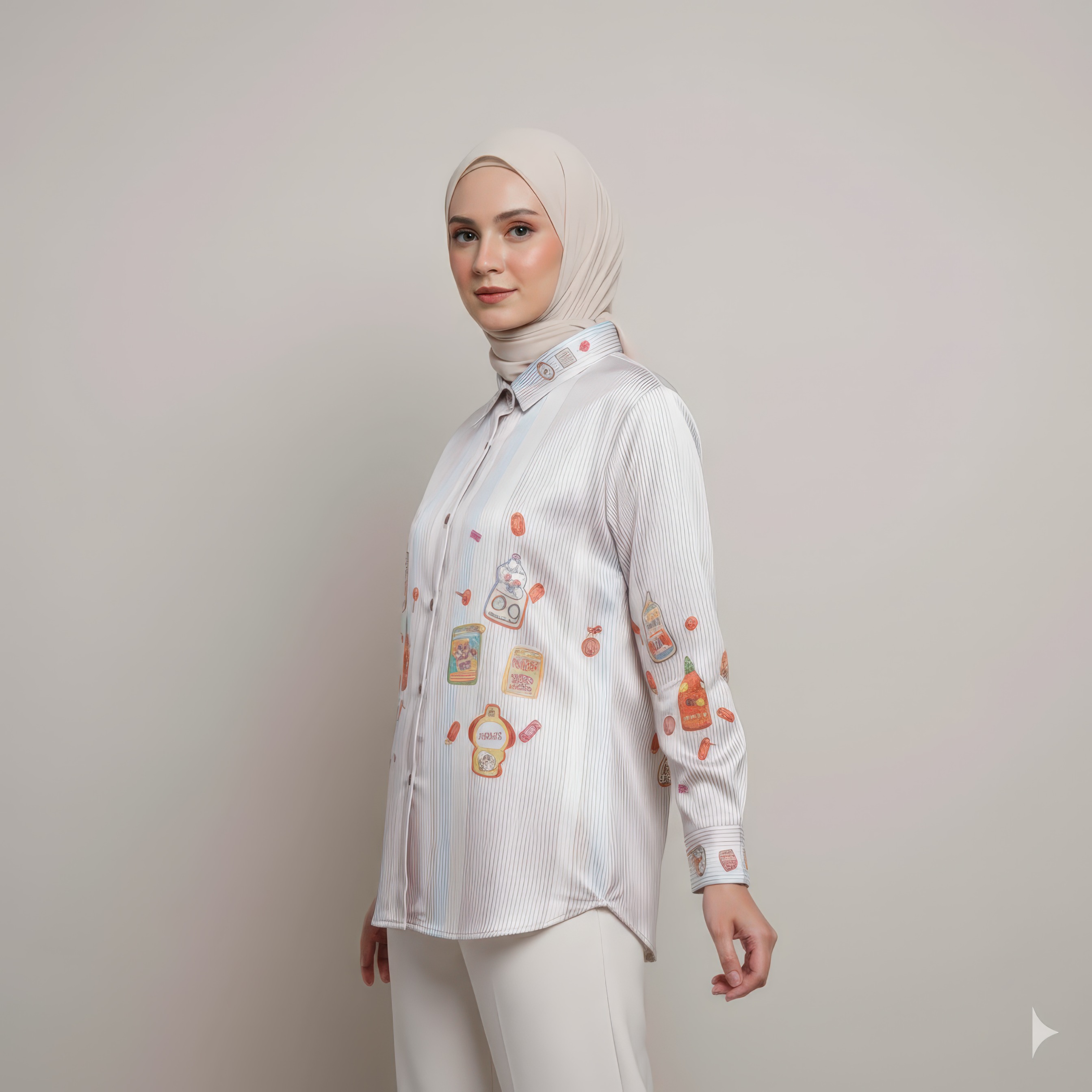 KEMEJA FULL PRINTING CLARA BY AMEELA.KL