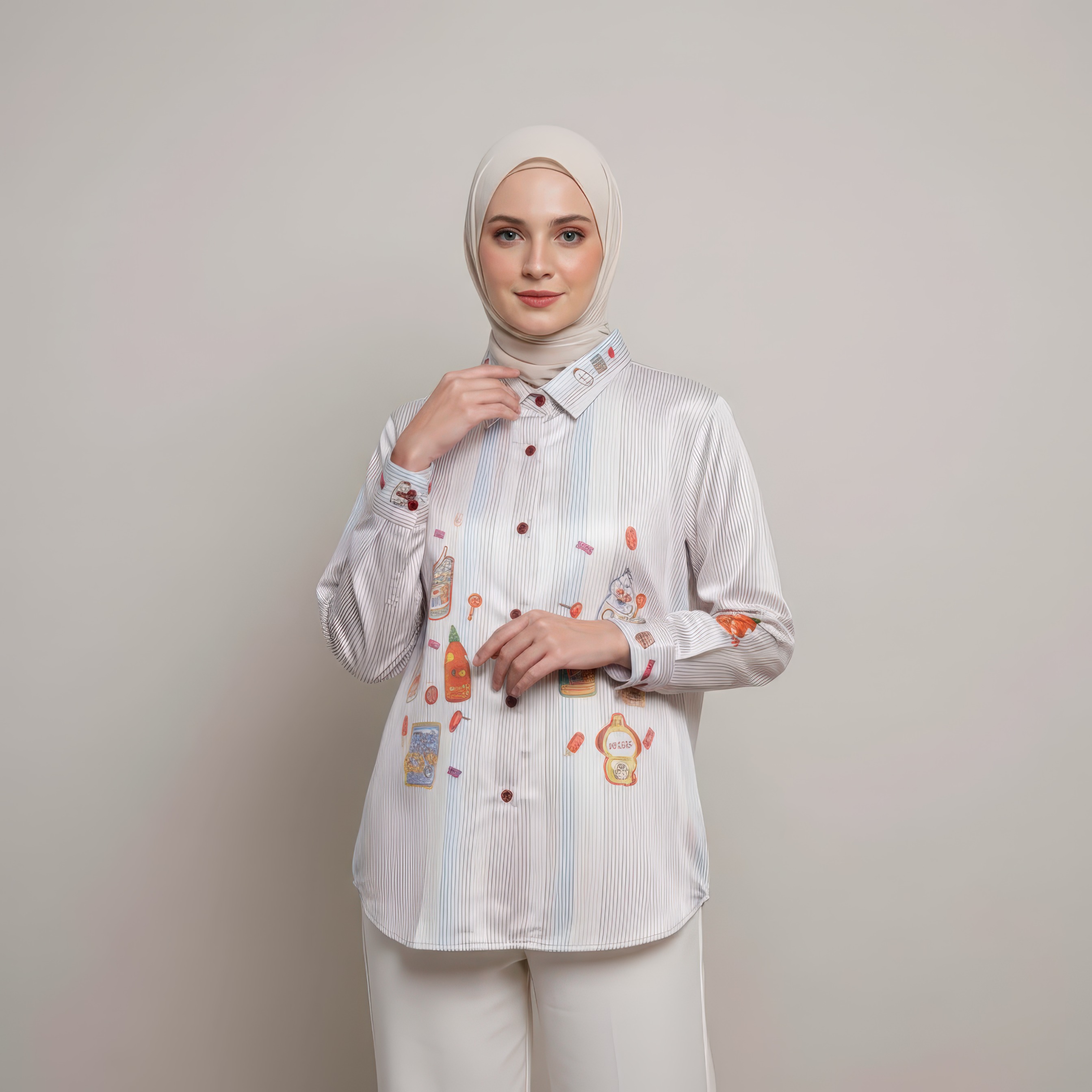 KEMEJA FULL PRINTING CLARA BY AMEELA.KL