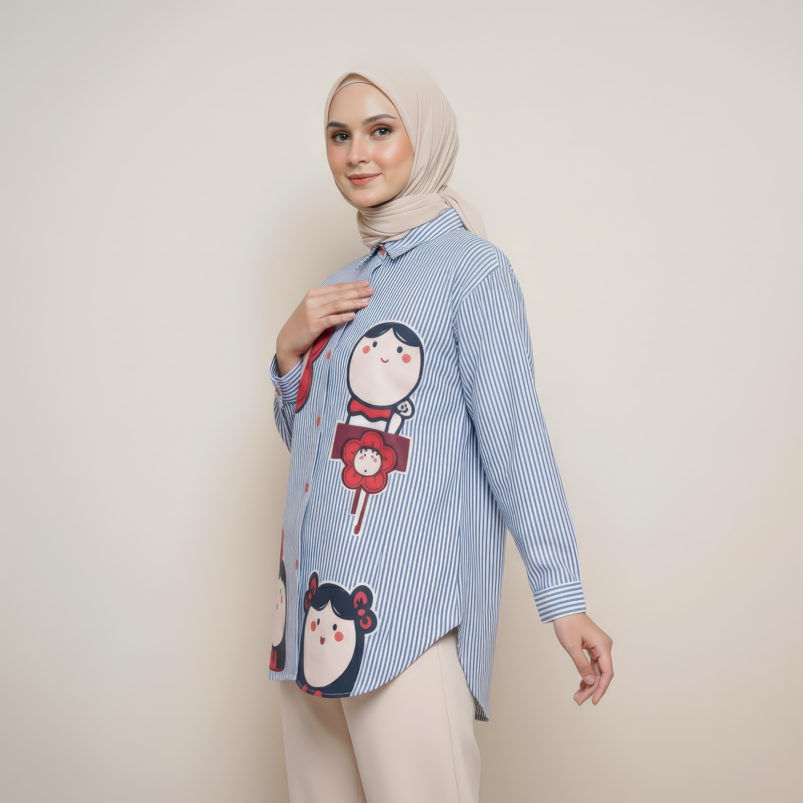 KEMEJA SALUR FULL PRINT SORA BY AMEELA.KL