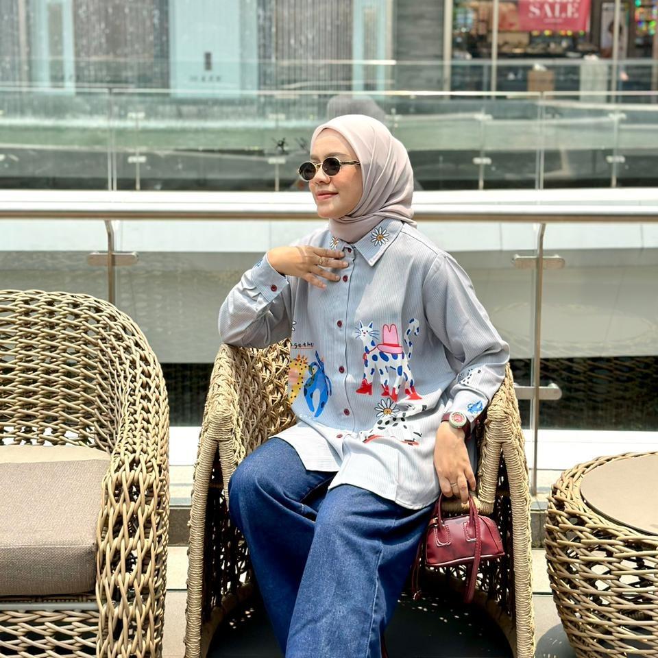 KEMEJA FULL PRINT SALUR ZIGZAG YUKI BY AMEELA.KL