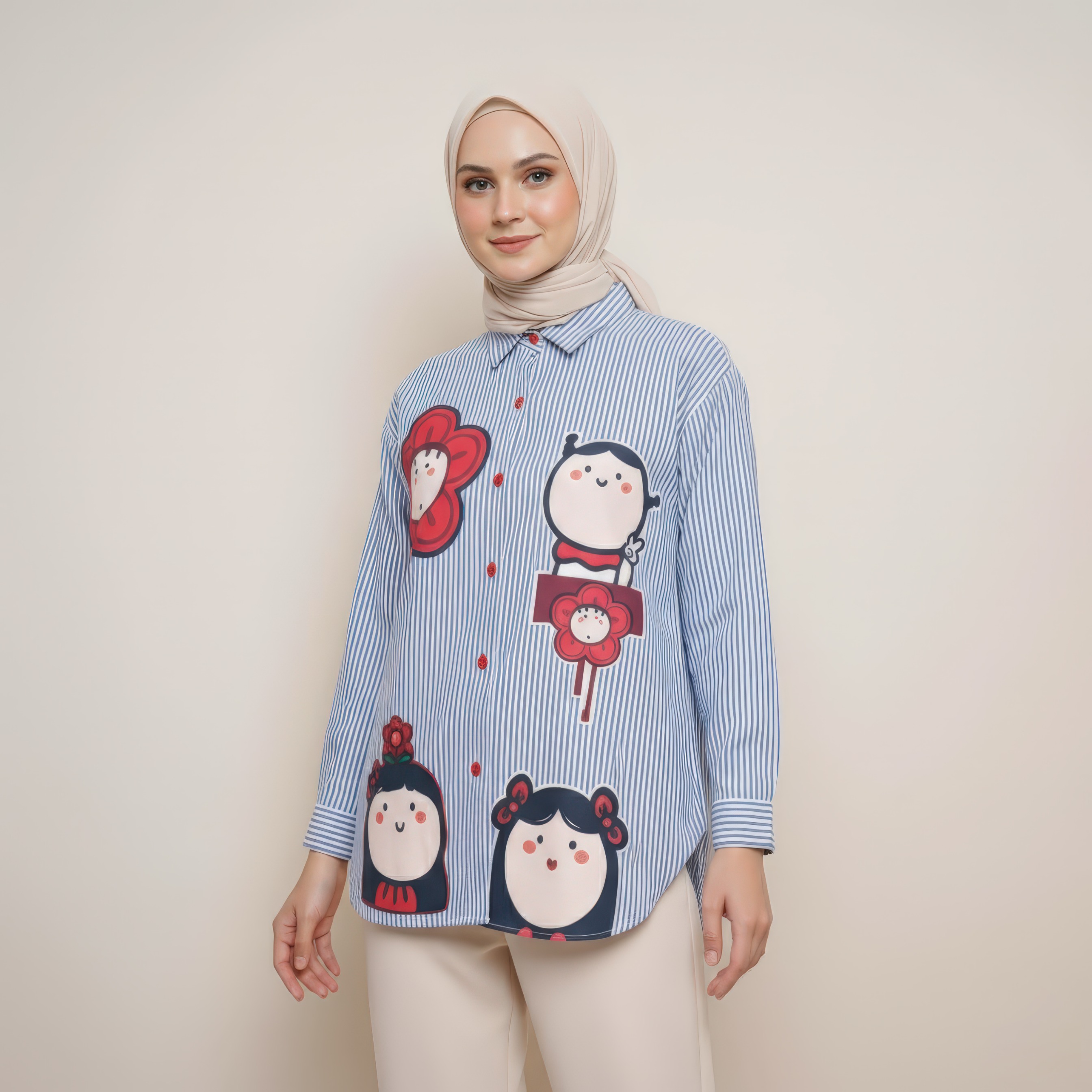 KEMEJA SALUR FULL PRINT SORA BY AMEELA.KL
