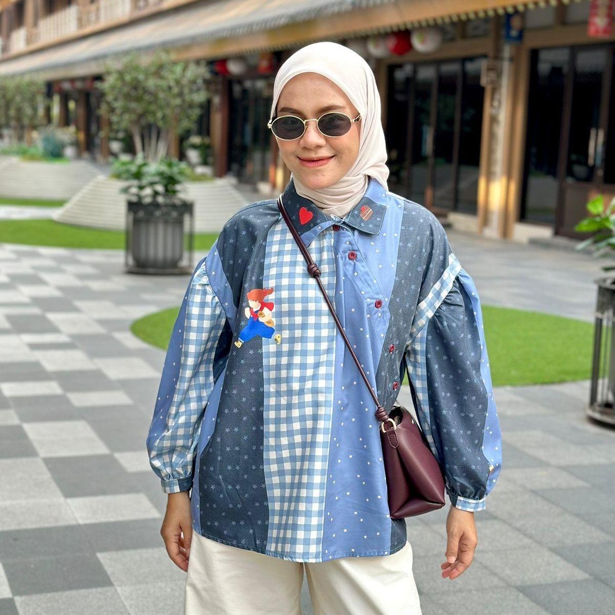 KEMEJA OVERSIZE KATUN TOYOBO JASEE BY AMEELA. KL