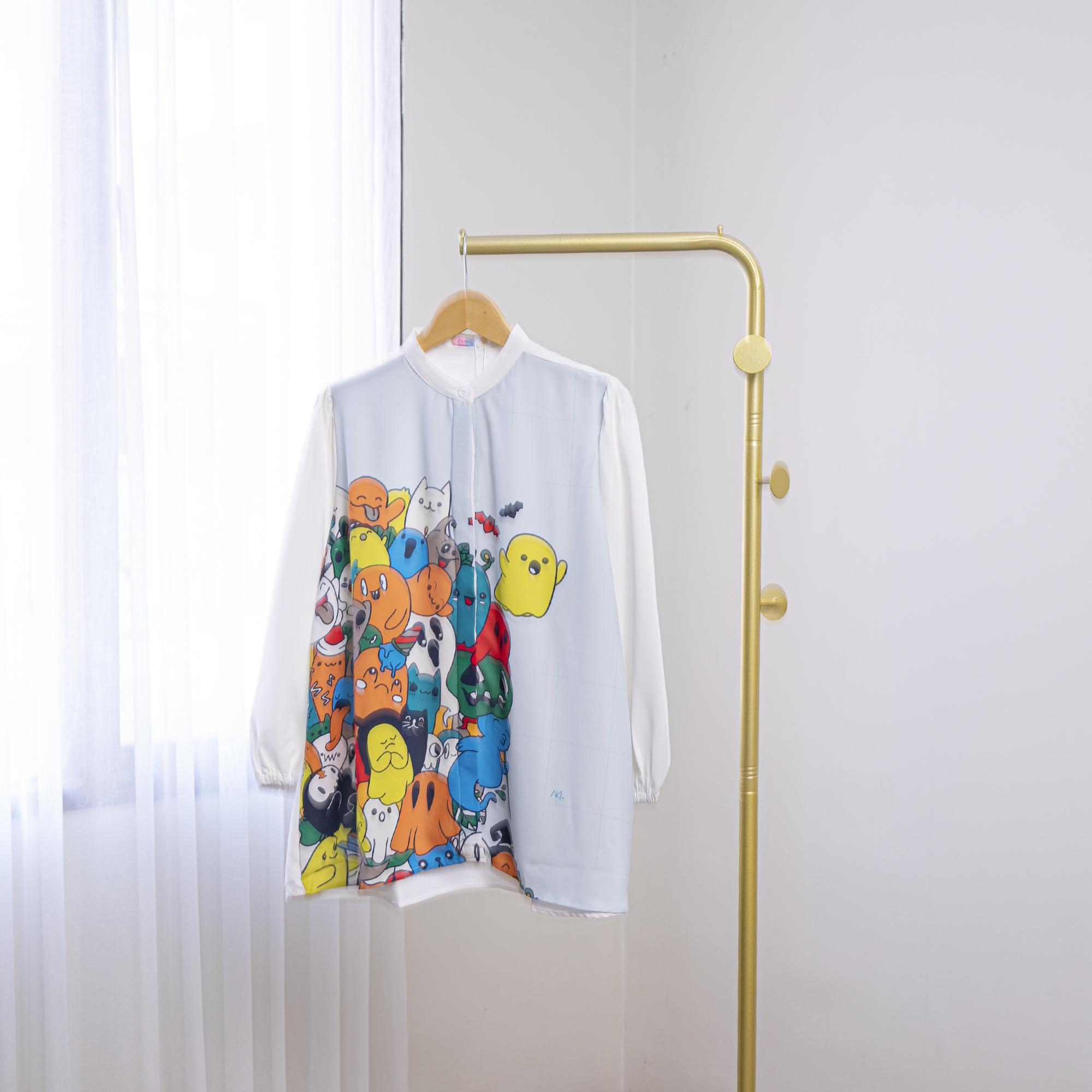 BLOUSE PRINT ARA SILK PERMIUM BY AMEELA.KL