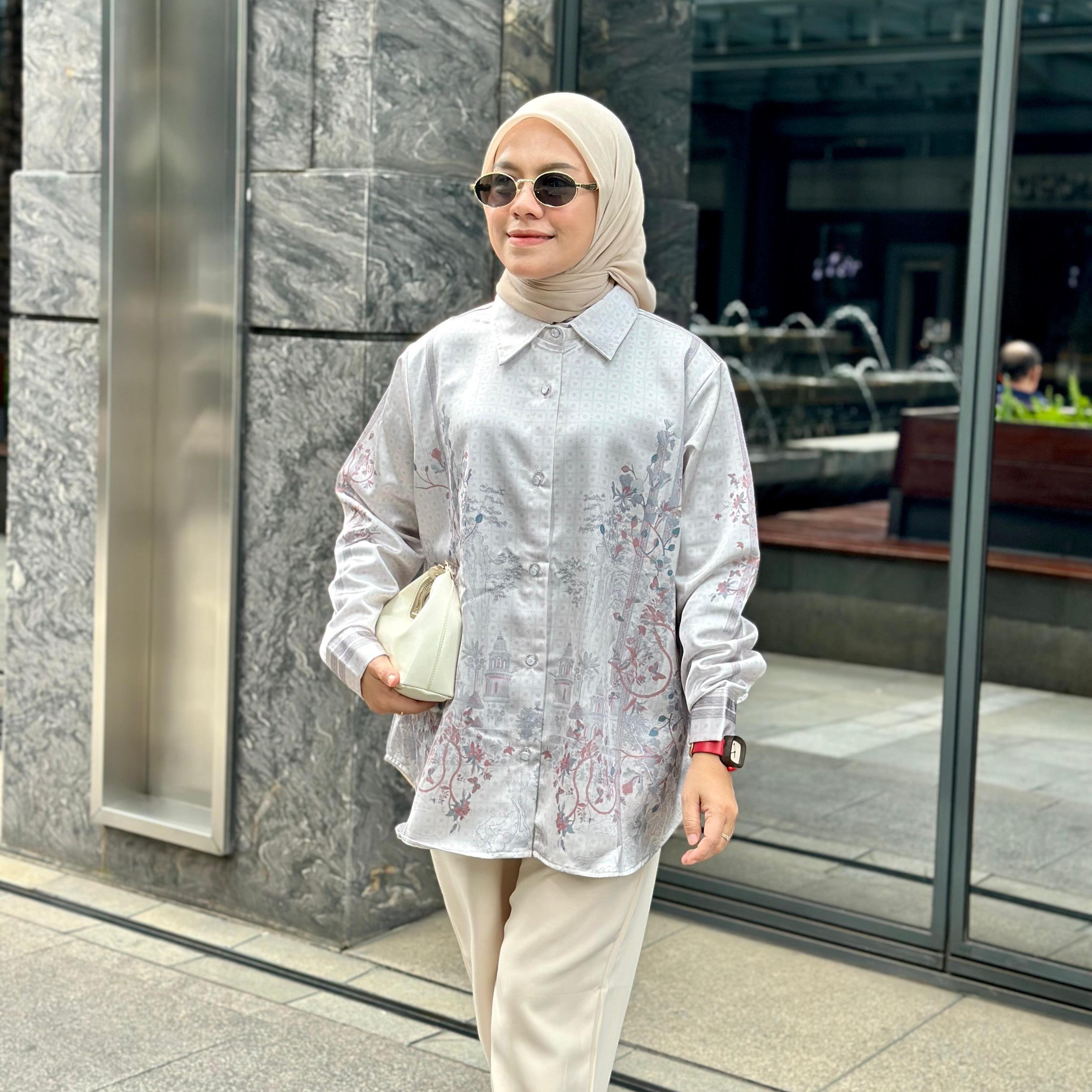 KEMEJA FULL PRINT RAYA SERIES SONAA SILK PREMIUM BY AMEELA.KL