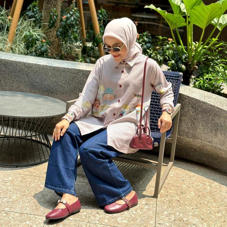 KEMEJA FULL PRINT SALUR ZIGZAG YUKI BY AMEELA.KL