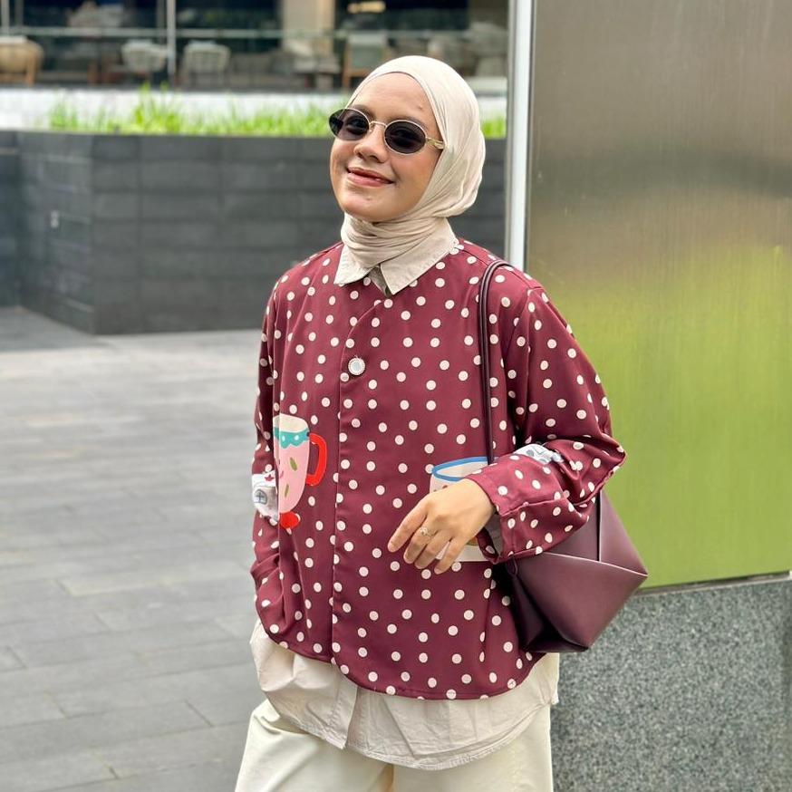 OUTER PRINT POLKA VALERIE LOLY CRAP BY AMEELA.KL