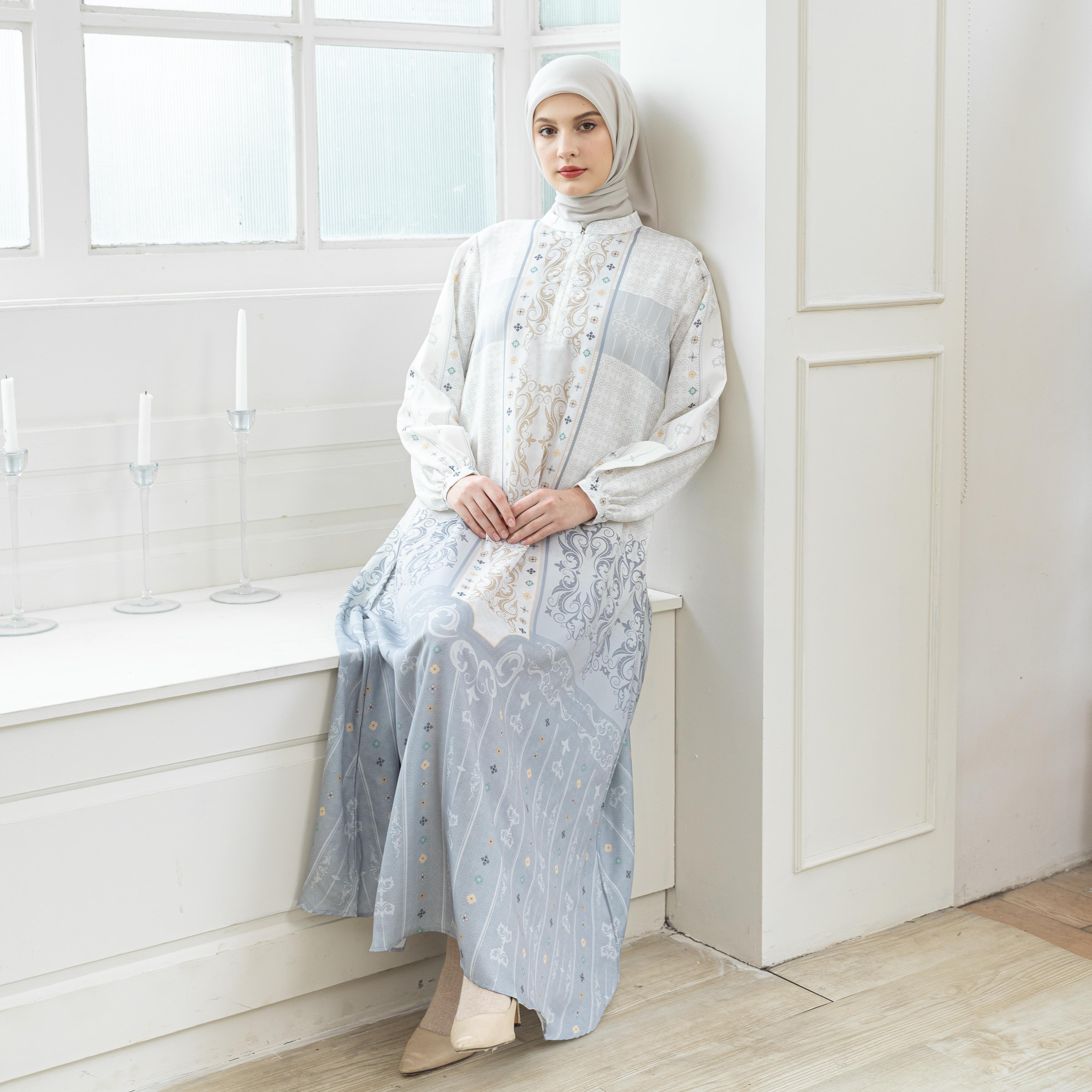 GAMIS FULL PRINT SYAFIRA  EDISI RAYA BY AMEEELA.KL