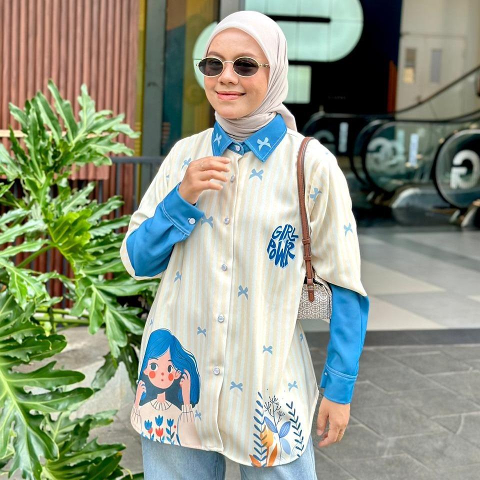 KEMEJA FULL PRINT LOLY CRAPE KAIA BY AMEELA.KL