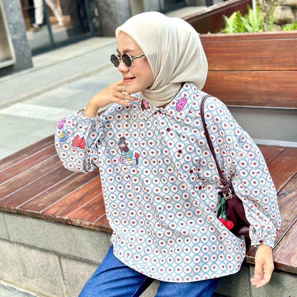 KEMEJA OVERSIZE NUCA KATUN TOYOBO PREMIUM BY AMEELA. KL