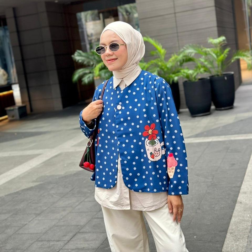 OUTER PRINT POLKA VALERIE LOLY CRAP BY AMEELA.KL