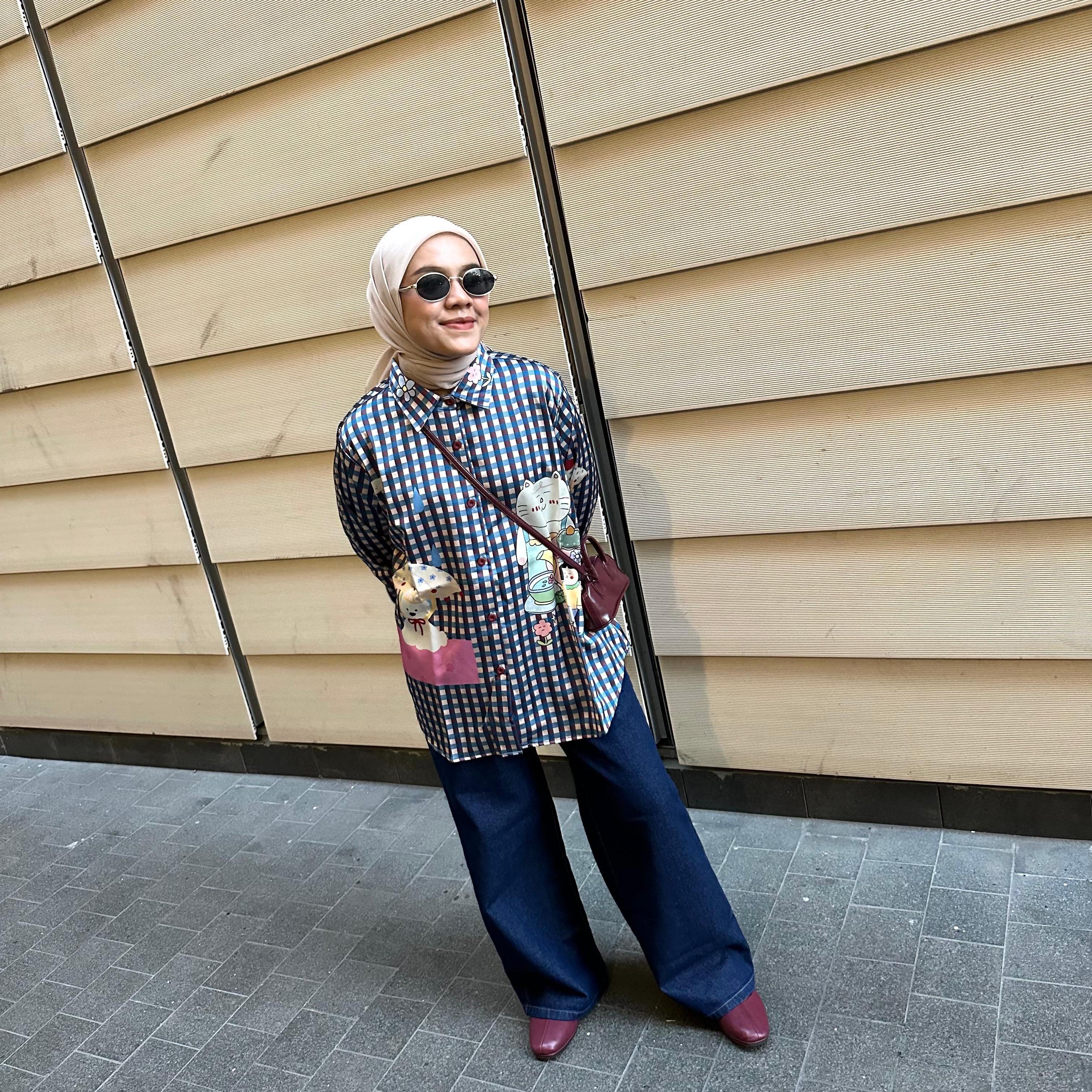 KEMEJA FULL PRINT SILK SUPER PREMIUM ROSE BY AMEELA.KL