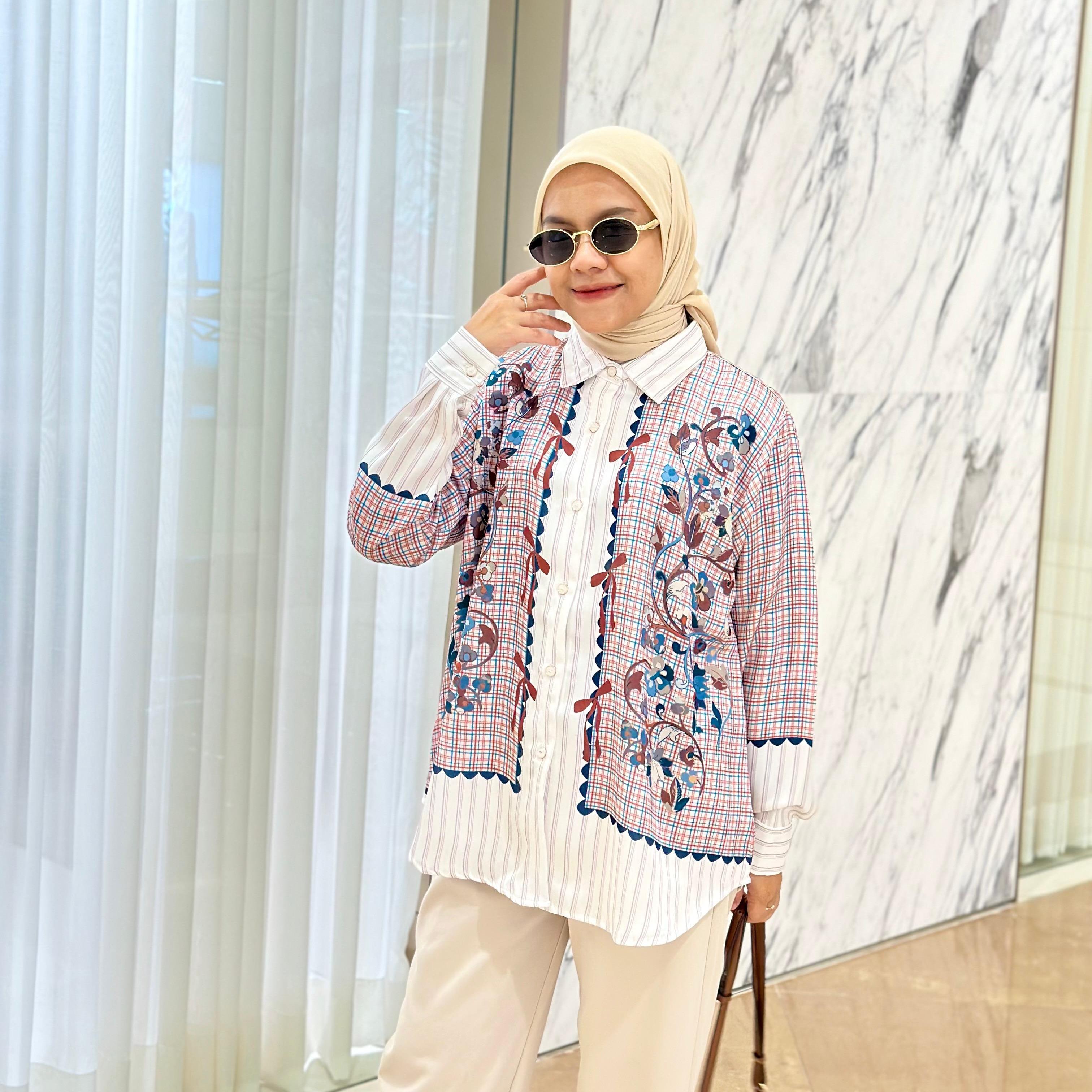 KEMEJA FULL PRINT RAYA SERIES CHESA SILK PREMIUM BY AMEELA.KL