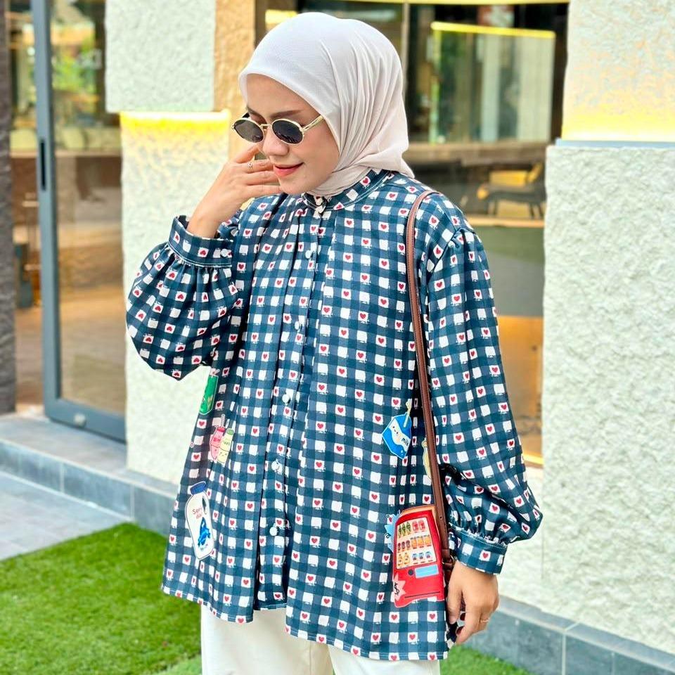BLOUSE FULL PRINT LOLY CRAP CARREL BY AMEELA.KL
