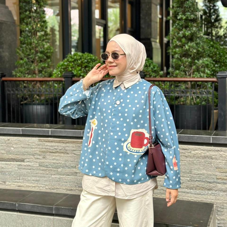 OUTER PRINT POLKA VALERIE LOLY CRAP BY AMEELA.KL