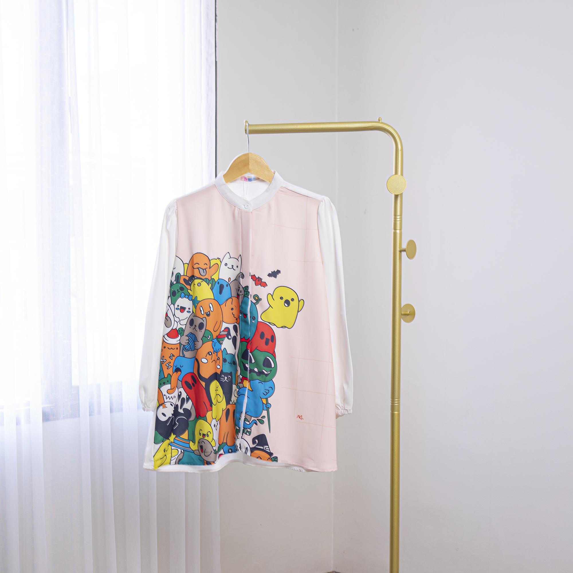 BLOUSE PRINT ARA SILK PERMIUM BY AMEELA.KL