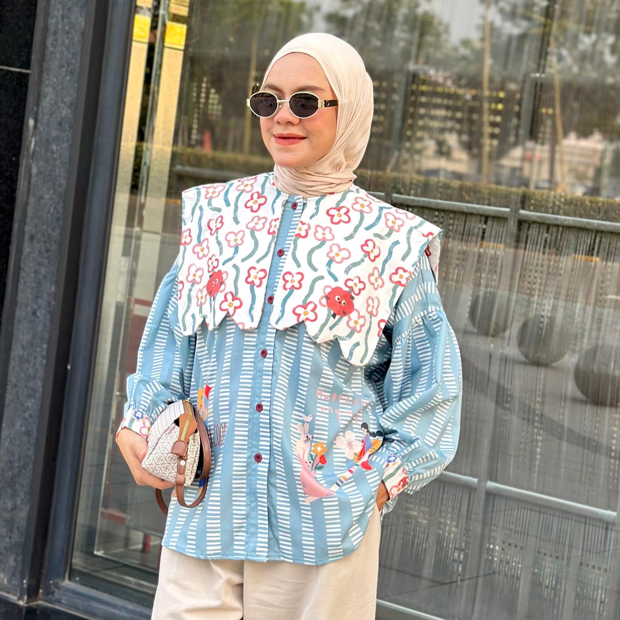 AMEELA. KL BLOUSE FULL PRINT KRAH LUCU MICHE
