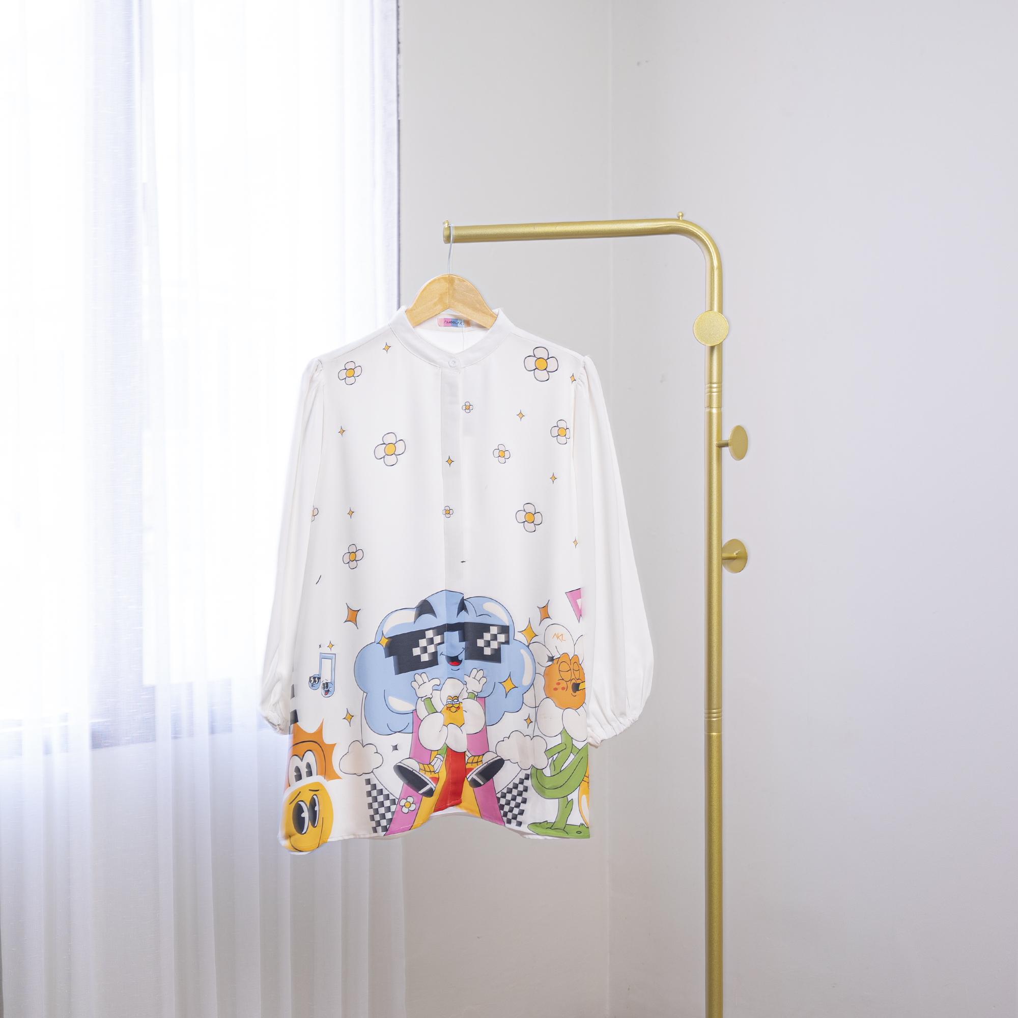 BLOUSE PRINT ARA SILK PERMIUM BY AMEELA.KL
