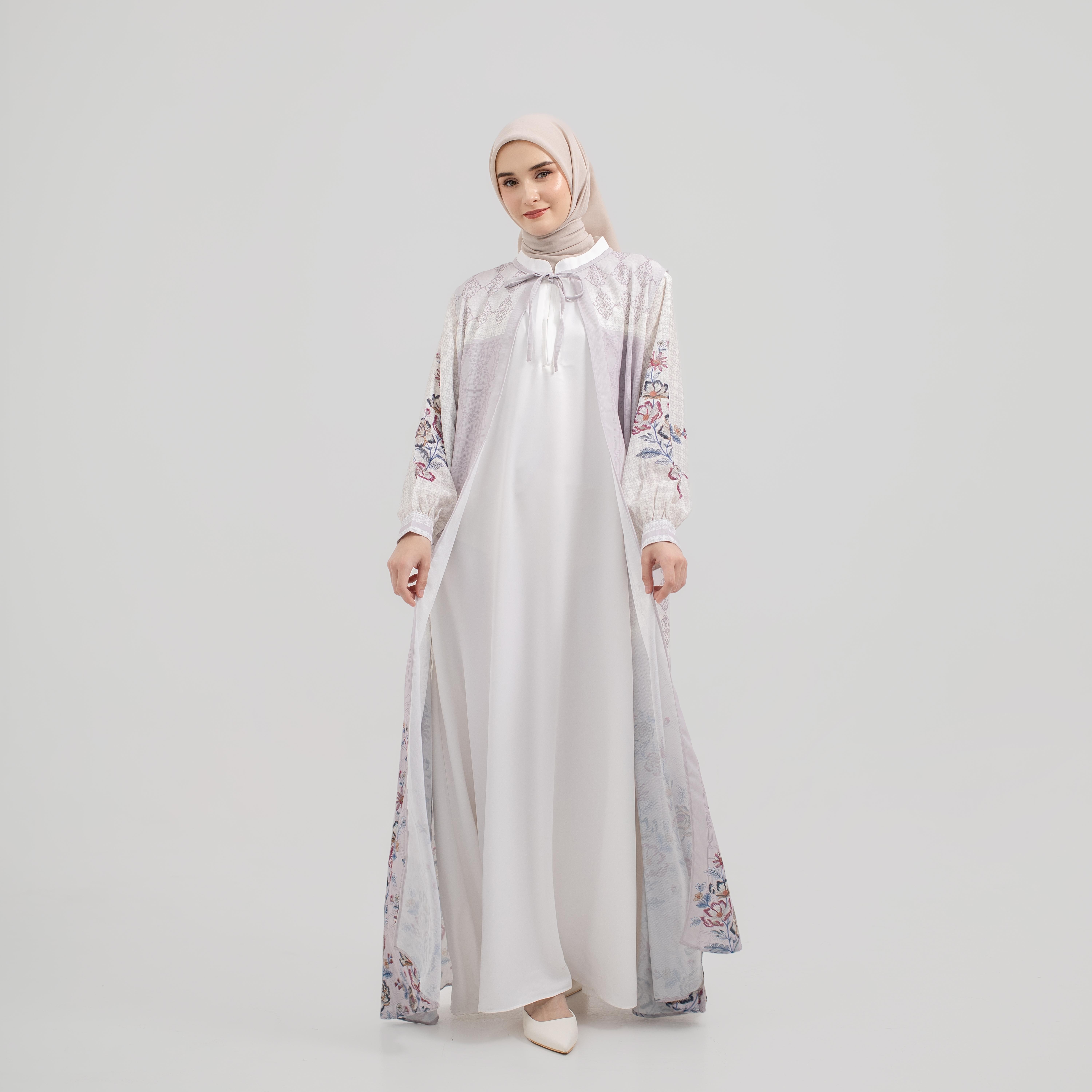 GAMIS RAYA MEERA FULL PRINT DOUBLE PCS BY AMEELA.KL