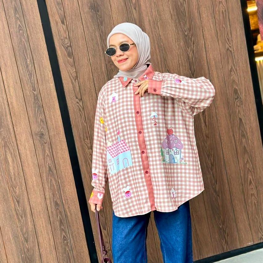 AMEELA.KL KEMEJA FULL PRINT BAHAN LOLY CREP MILEA