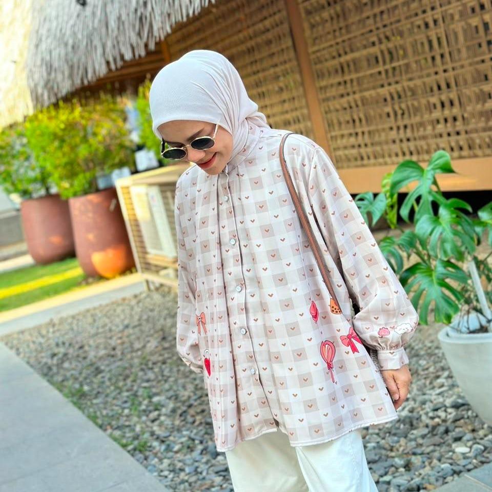 BLOUSE FULL PRINT LOLY CRAP CARREL BY AMEELA.KL