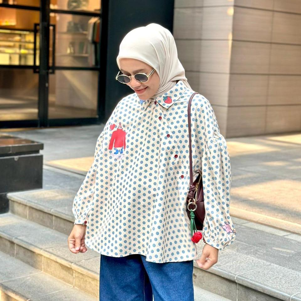 KEMEJA OVERSIZE NUCA KATUN TOYOBO PREMIUM BY AMEELA. KL
