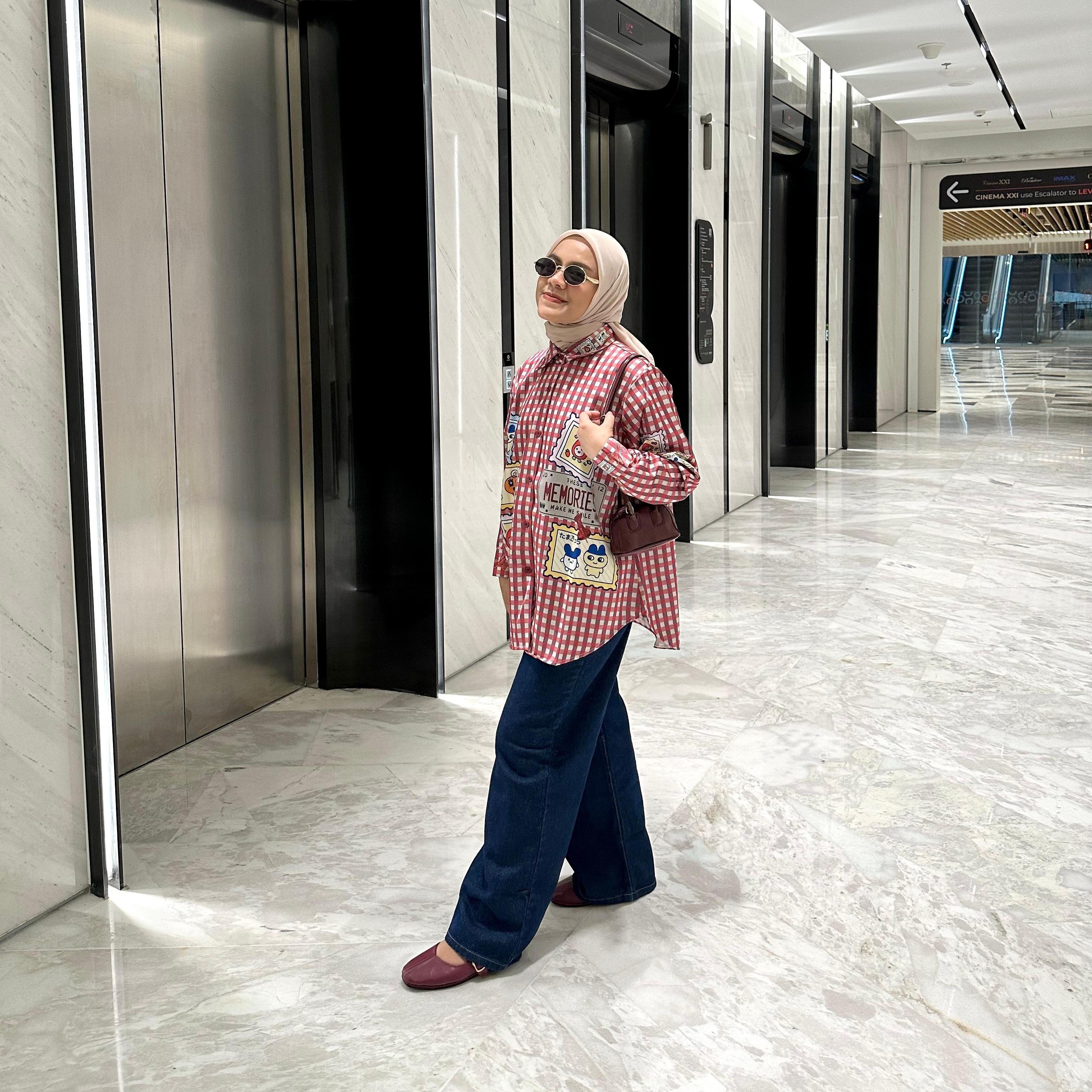 KEMEJA FULL PRINT SILK SUPER PREMIUM ROSE BY AMEELA.KL