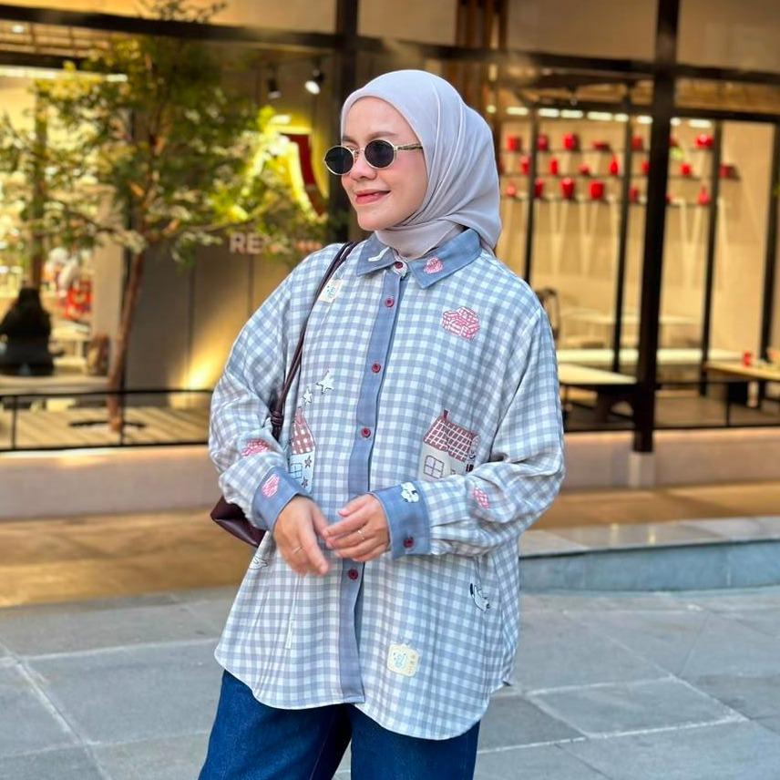 AMEELA.KL KEMEJA FULL PRINT BAHAN LOLY CREP MILEA