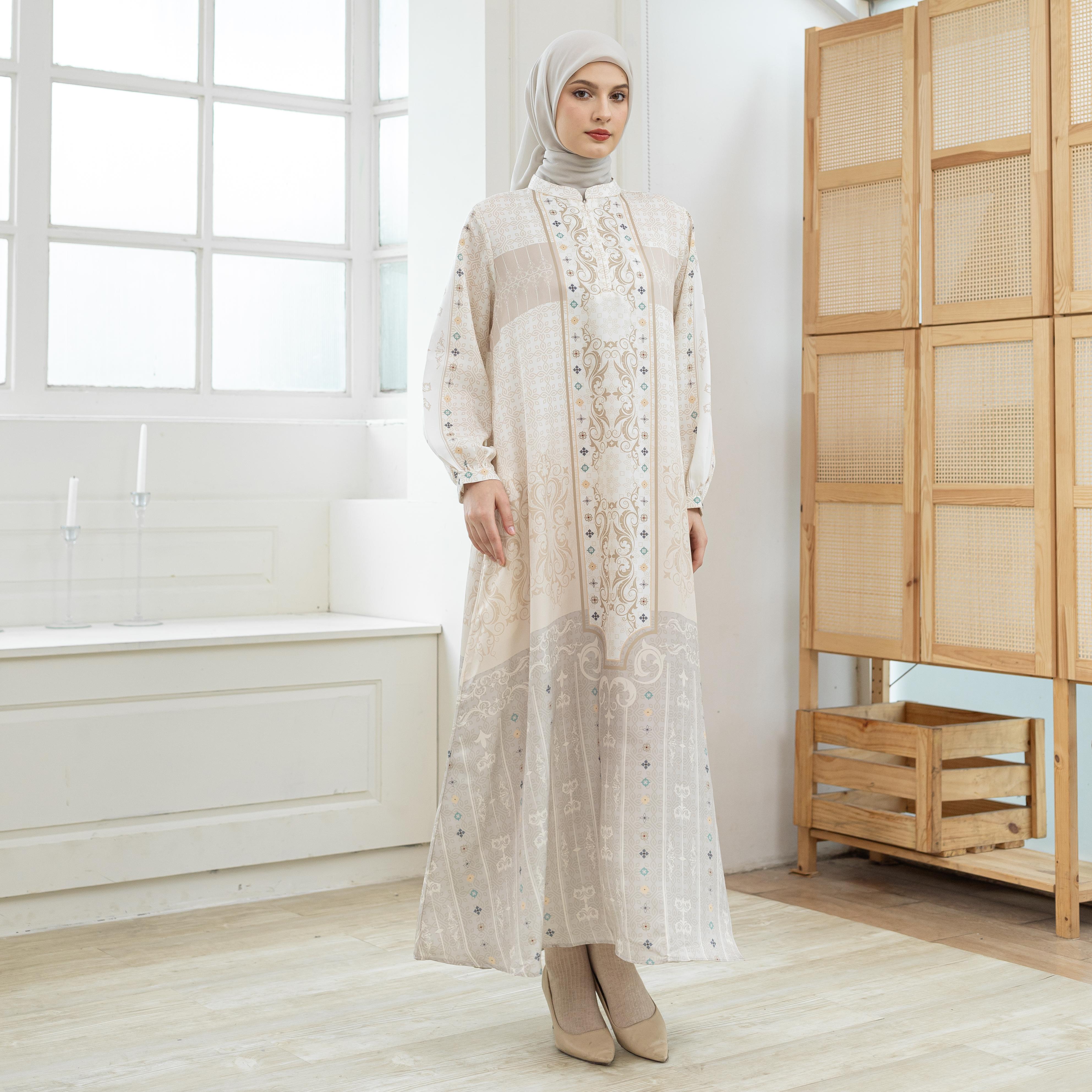GAMIS FULL PRINT SYAFIRA  EDISI RAYA BY AMEEELA.KL