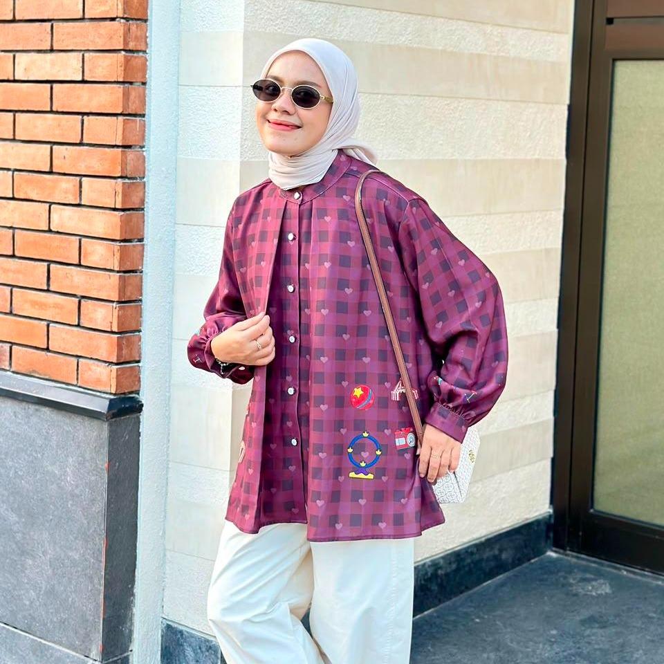 BLOUSE FULL PRINT LOLY CRAP CARREL BY AMEELA.KL