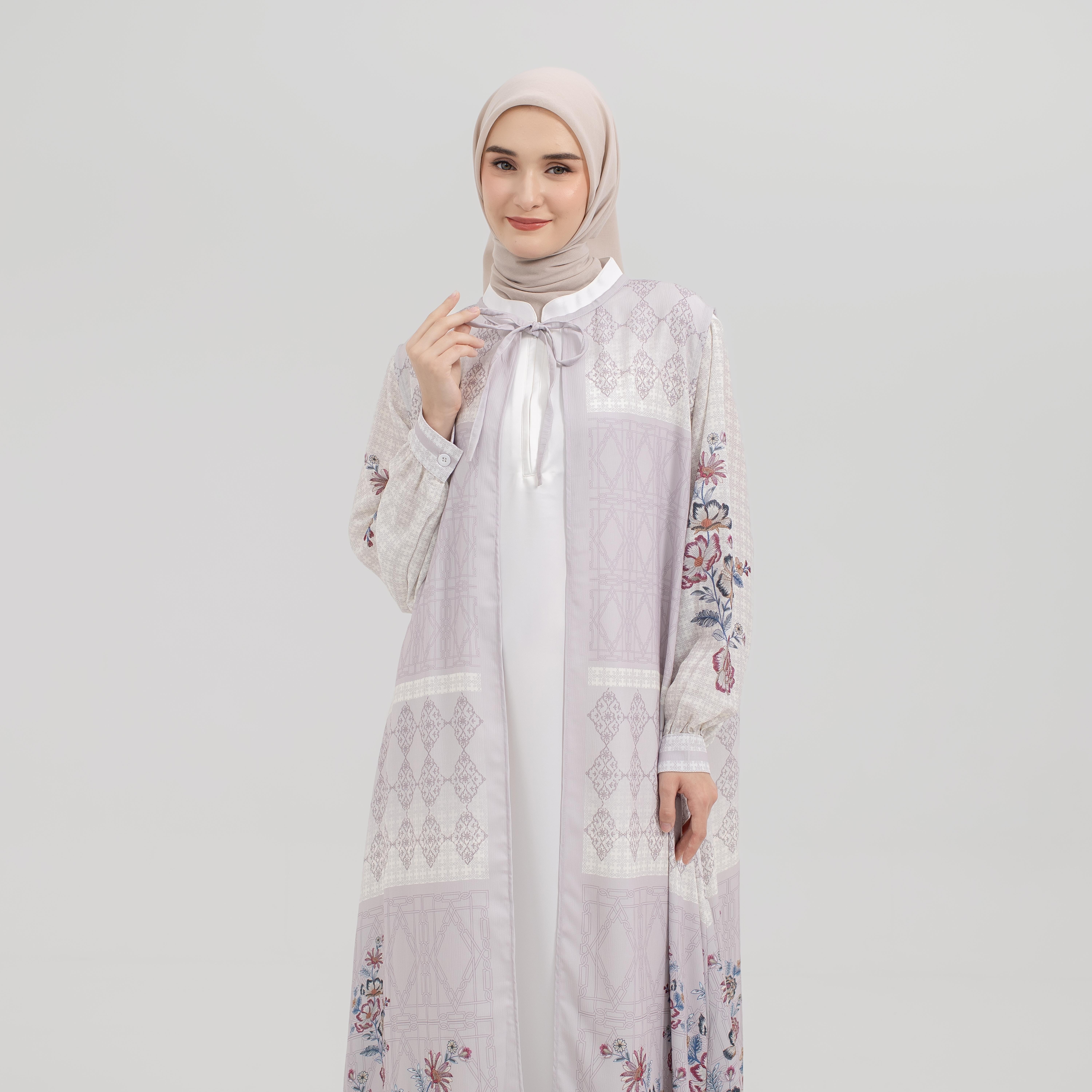 GAMIS RAYA MEERA FULL PRINT DOUBLE PCS BY AMEELA.KL