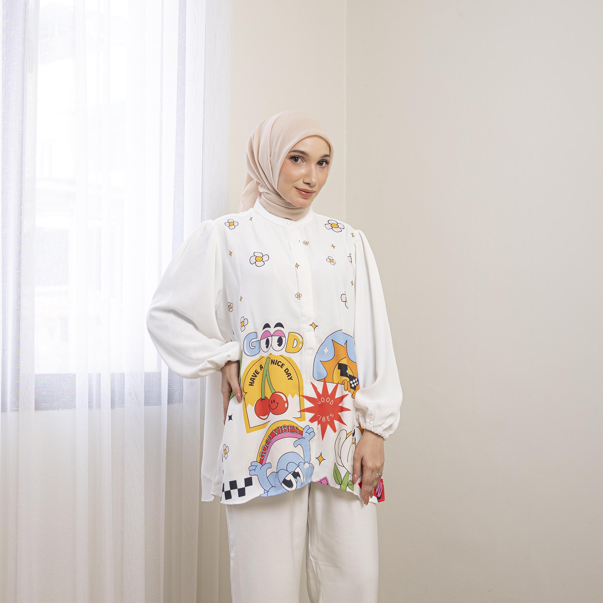 BLOUSE PRINT ARA SILK PERMIUM BY AMEELA.KL