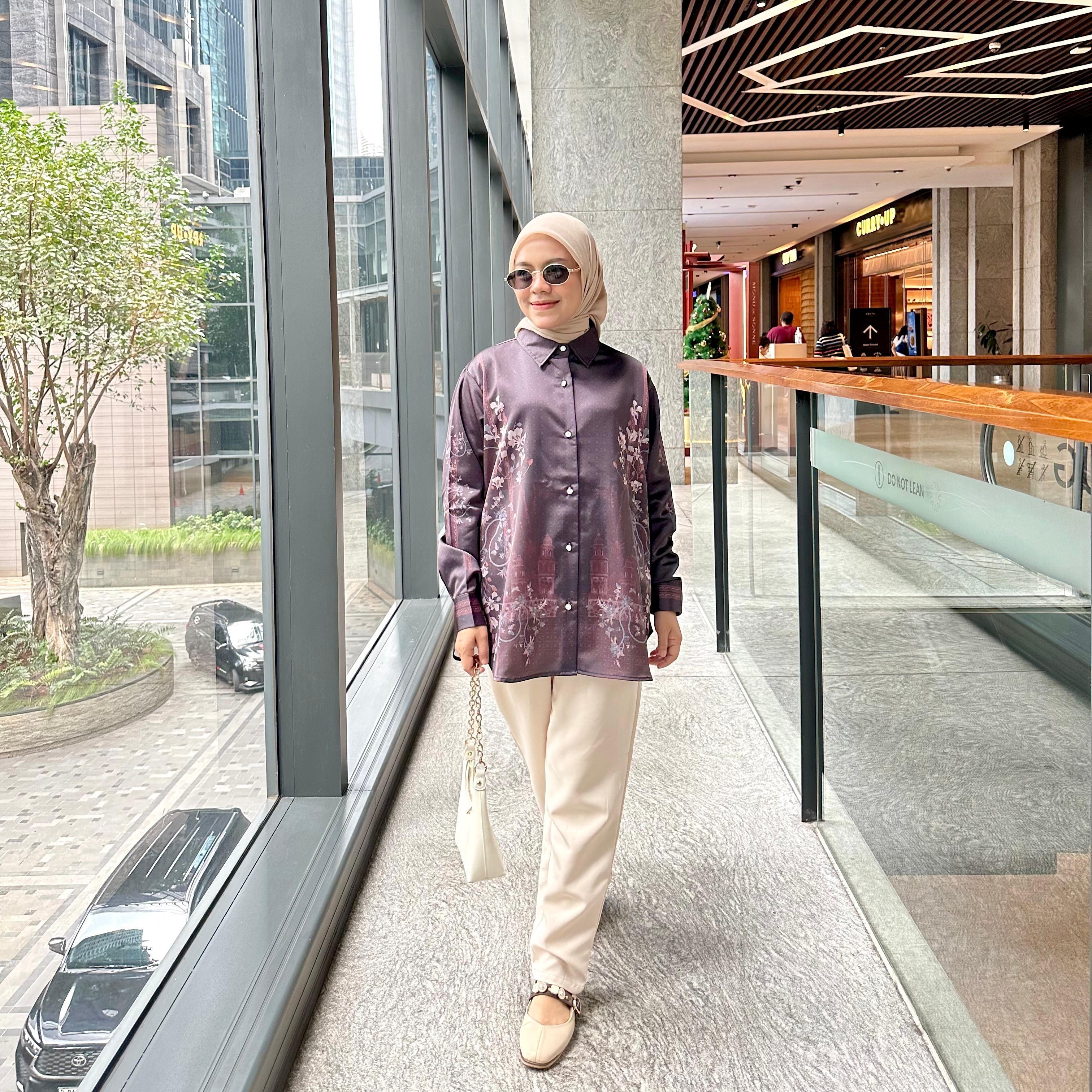 KEMEJA FULL PRINT RAYA SERIES SONAA SILK PREMIUM BY AMEELA.KL