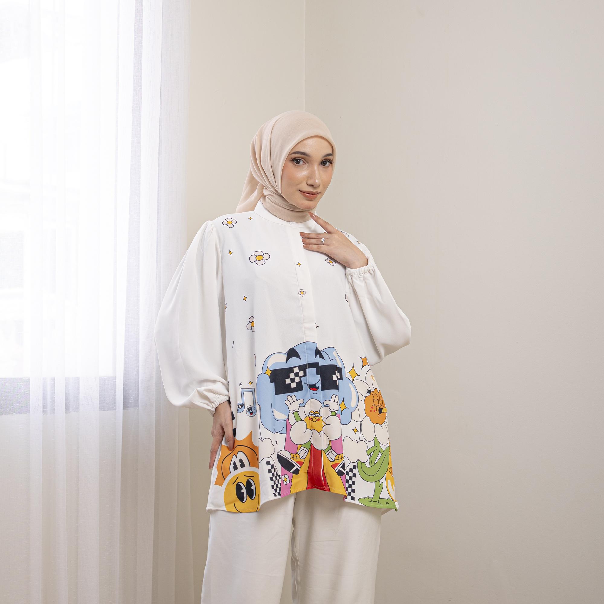 BLOUSE PRINT ARA SILK PERMIUM BY AMEELA.KL