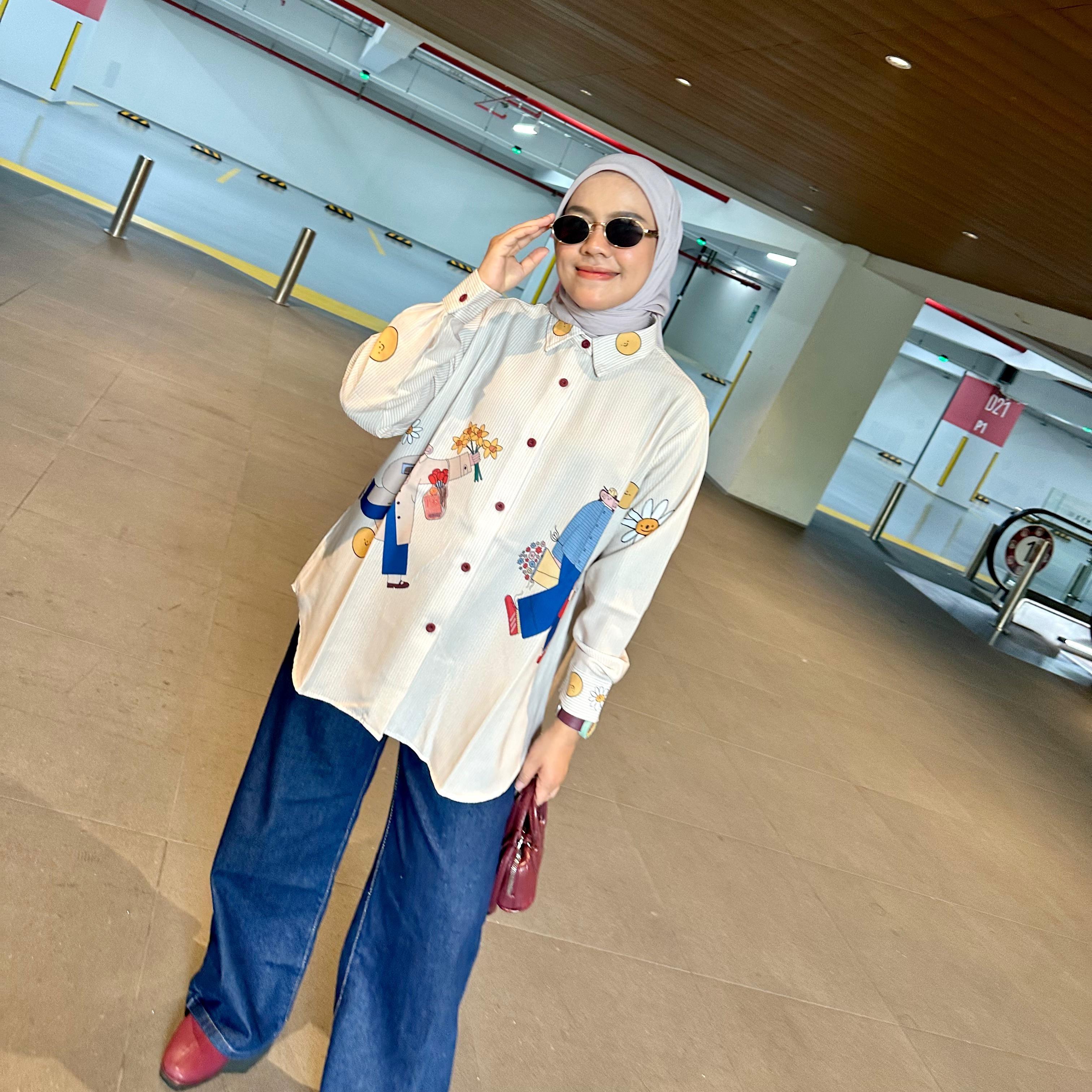 KEMEJA FULL PRINT SALUR ZIGZAG YUKI BY AMEELA.KL