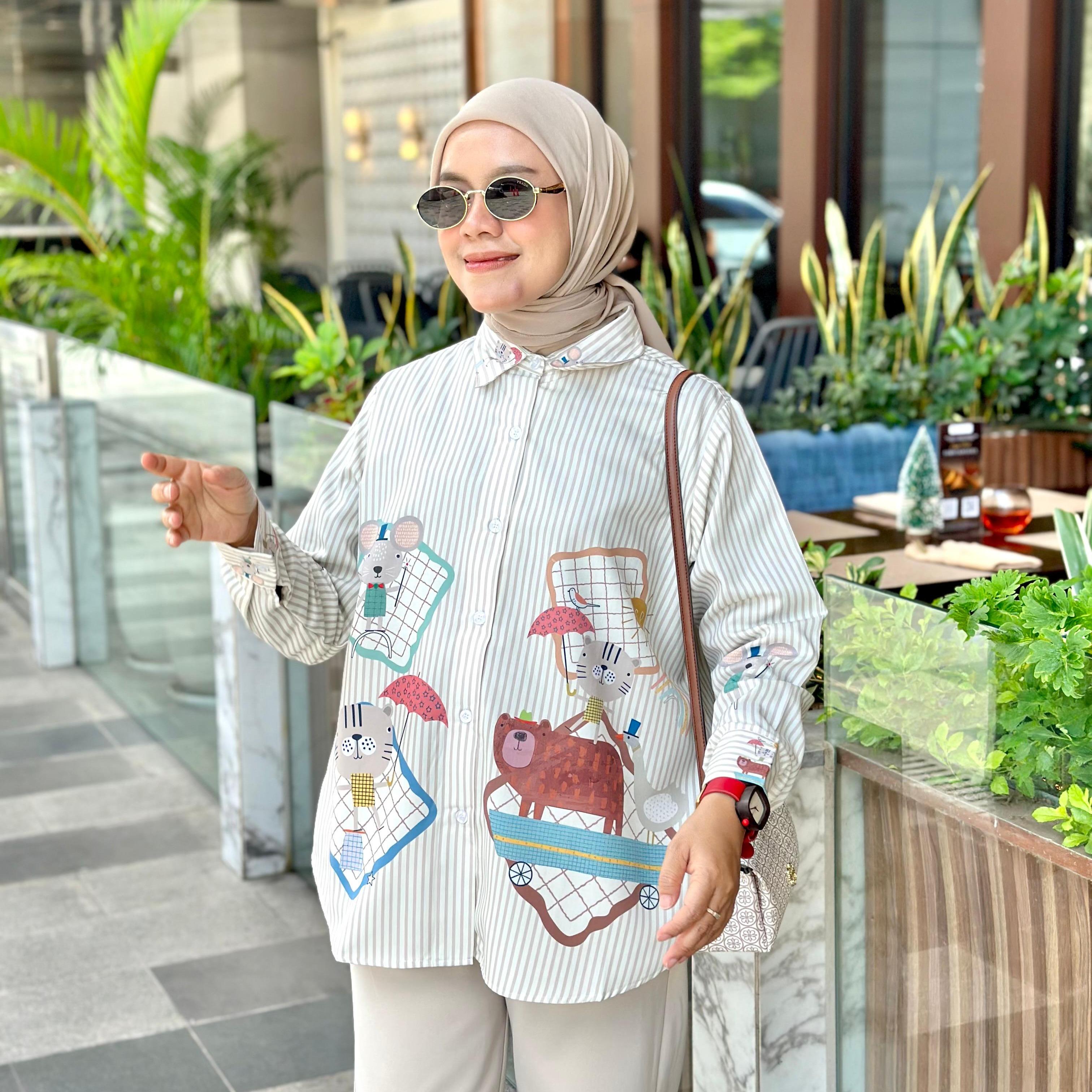 KEMEJA FULL PRINT KATUN TOYOBO LEVIA BY AMEELA.KL