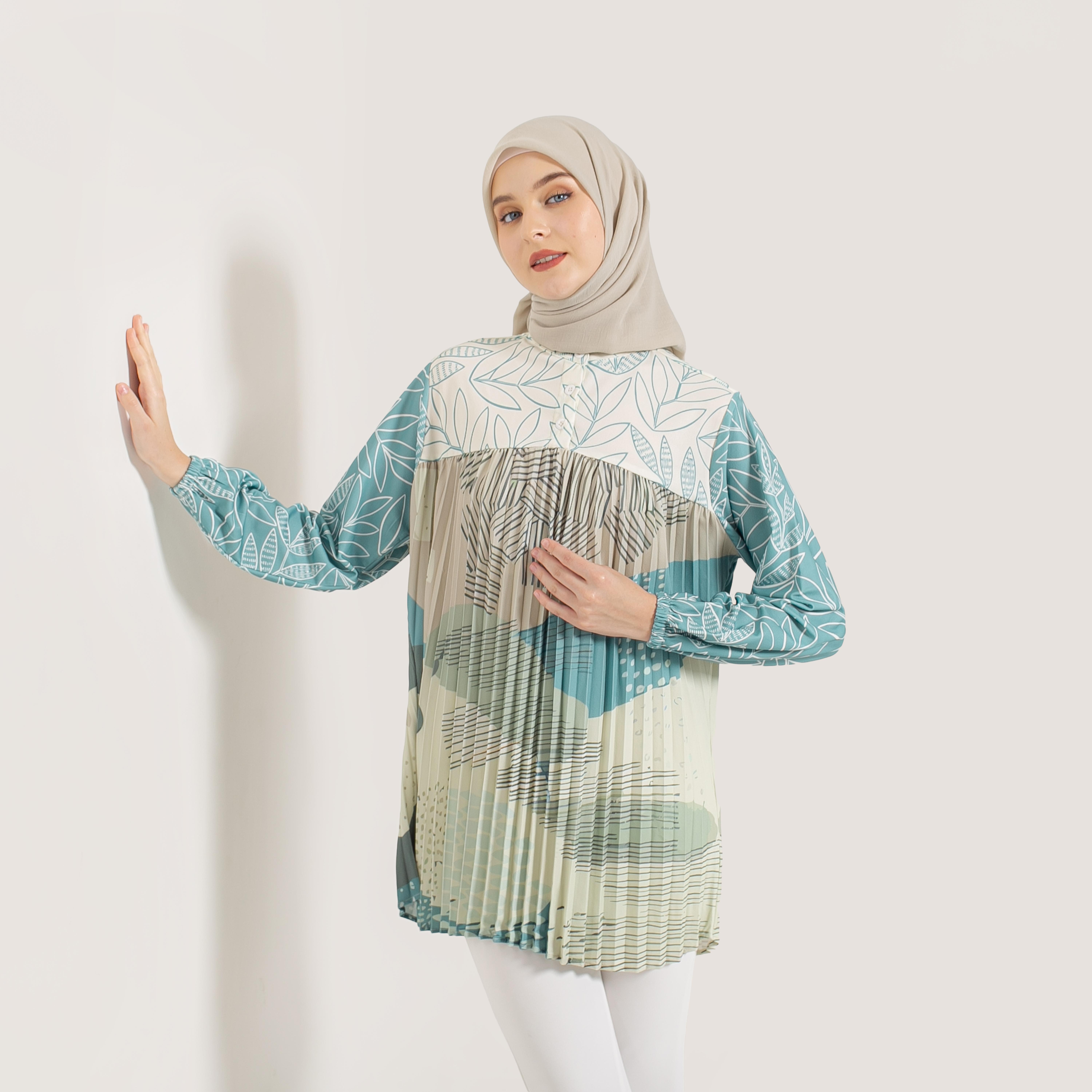 Blouse Plisket Full Print Jasmine by Ameela.KL