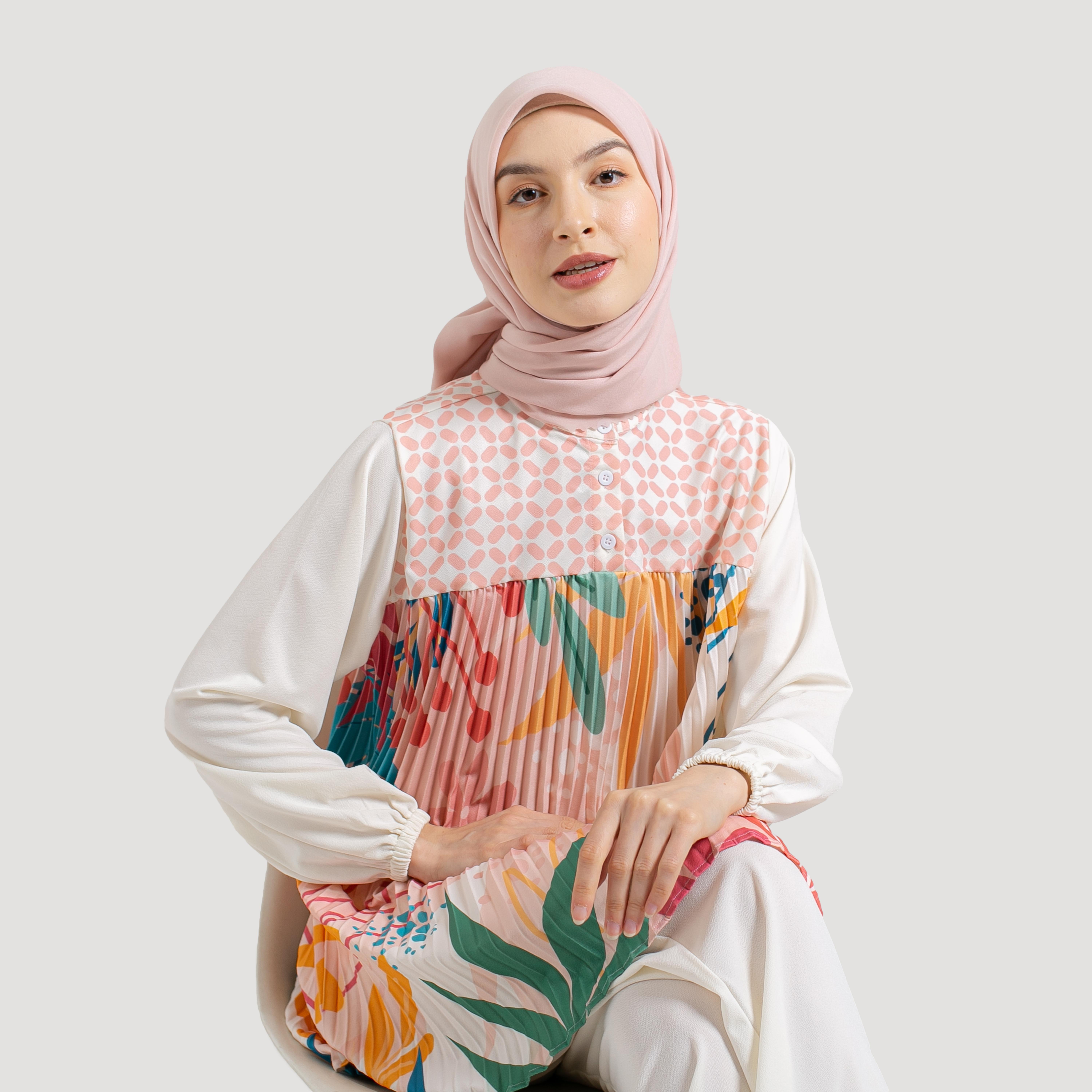 Blouse Plisket Full Print Jasmine by Ameela.KL