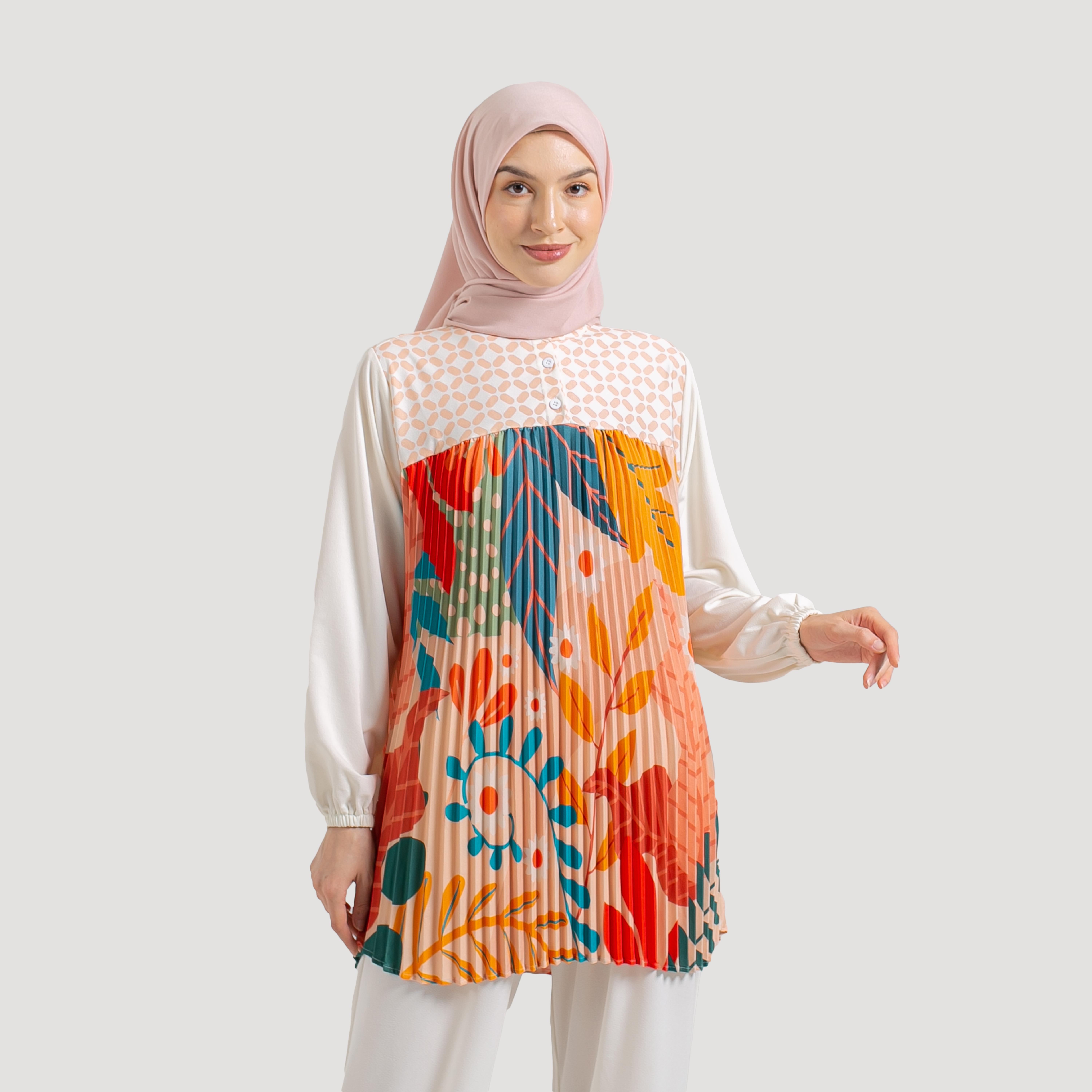 Blouse Plisket Full Print Jasmine by Ameela.KL